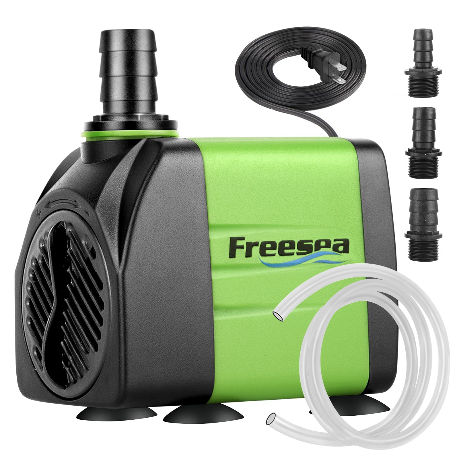 FREESEA Submersible Aquarium Fountain Pump: 400GPH 25W Adjustable Ultra Quiet Small Fish Tank Water Pump with 5ft Tubing for Out