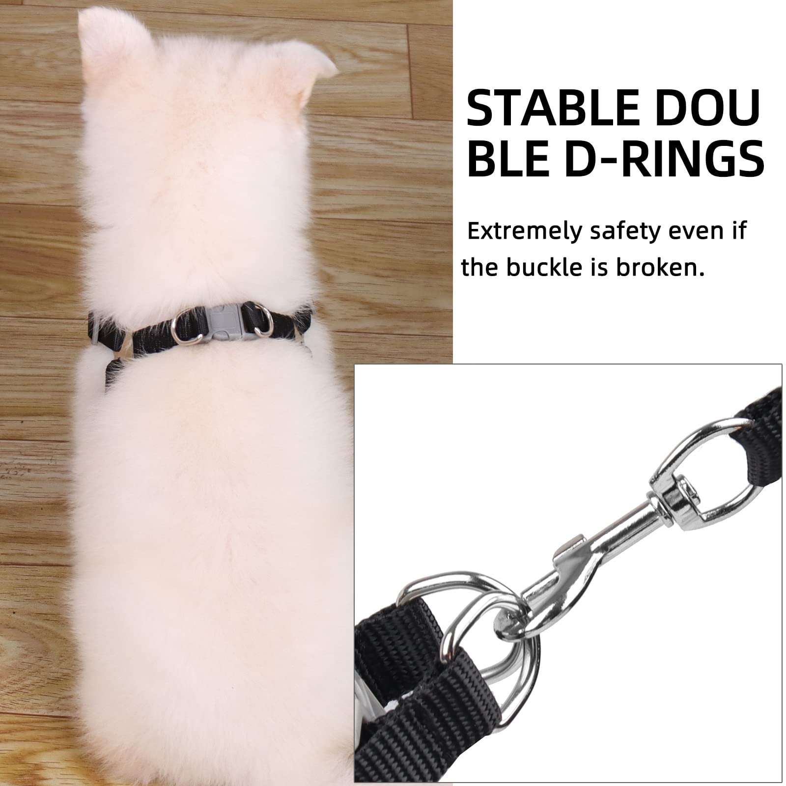 Rennaio Dog Harness No Pull, Adjustable Puppy Harness With 2 Leash Clips, Ultra Breathable Padded Dog Vest Harness, Reflective Dog Harness And Leash Set For Small And Medium Dogs (Black, M)