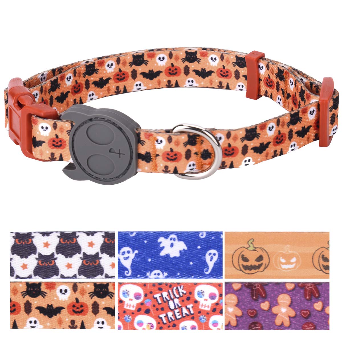 Petantastic Best Adjustable Small Dog Collar Durable Soft & Heavy Duty With Halloween Design, Outdoor & Indoor Use Comfort Dog C