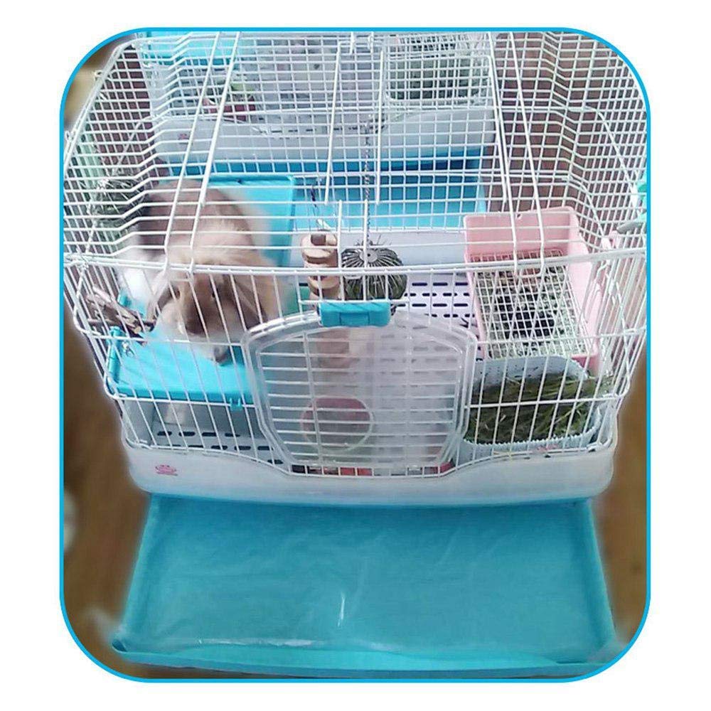 PeSandy 50PCS Disposable Rabbit Cage Liner - Plastic Bunny Mat Film for Rabbits, Hamsters, Guinea Pigs, 37.4'' x 27.6'', White