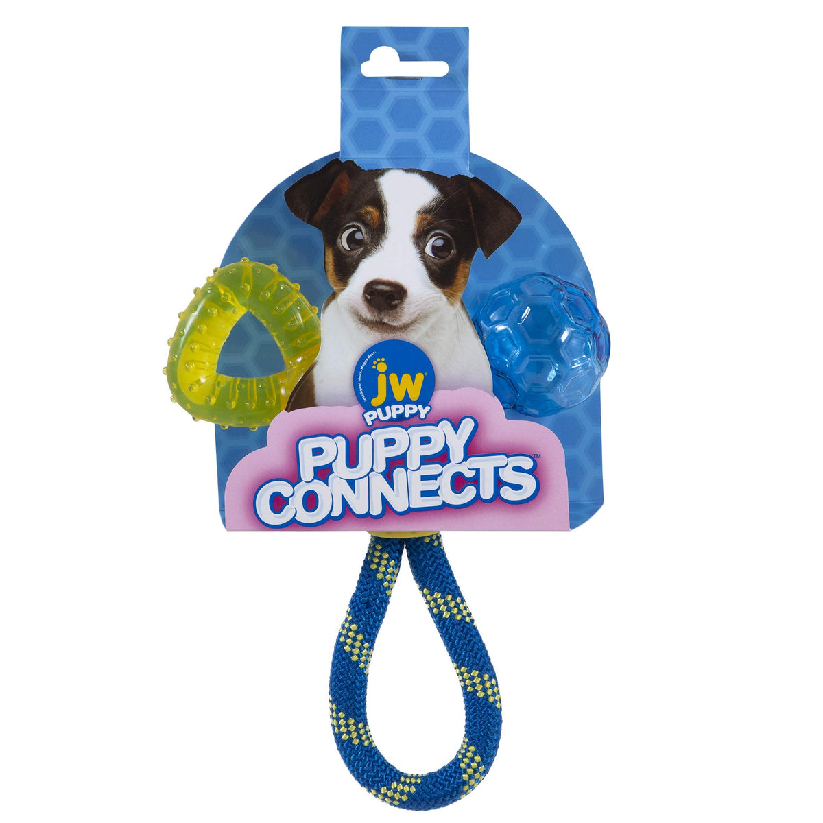 Jw Pet Connects 3-In-1 Teething Chew Toy For Puppies