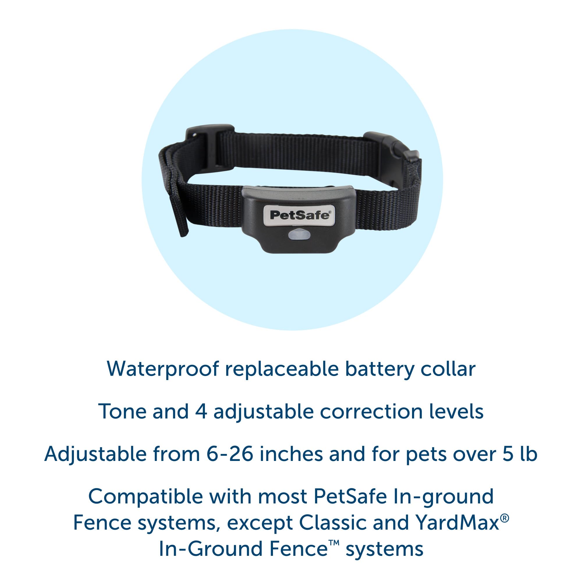 Petsafe Rechargeable In-Ground Pet Fence Receiver Collar For Cats And Dogs, Waterproof With Tone And Static Correction, Fits Pets 5 Lbs And Up From The Parent Company Of The Invisible Fence Brand