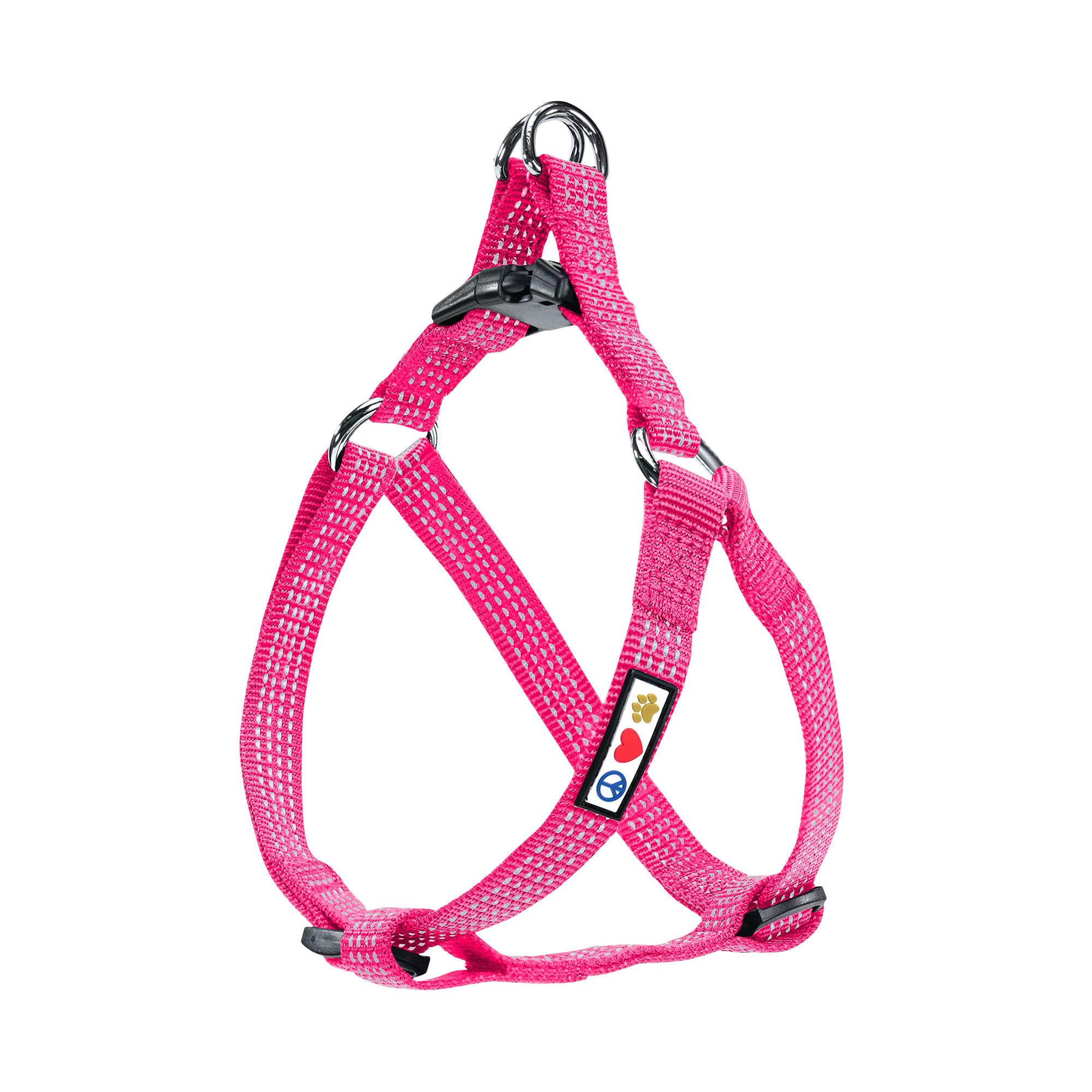 Pawtitas Dog Harness For Large Dogs - Pink Step-In Adjustable Reflective Vest For Senior Dogs And Puppies - Size S