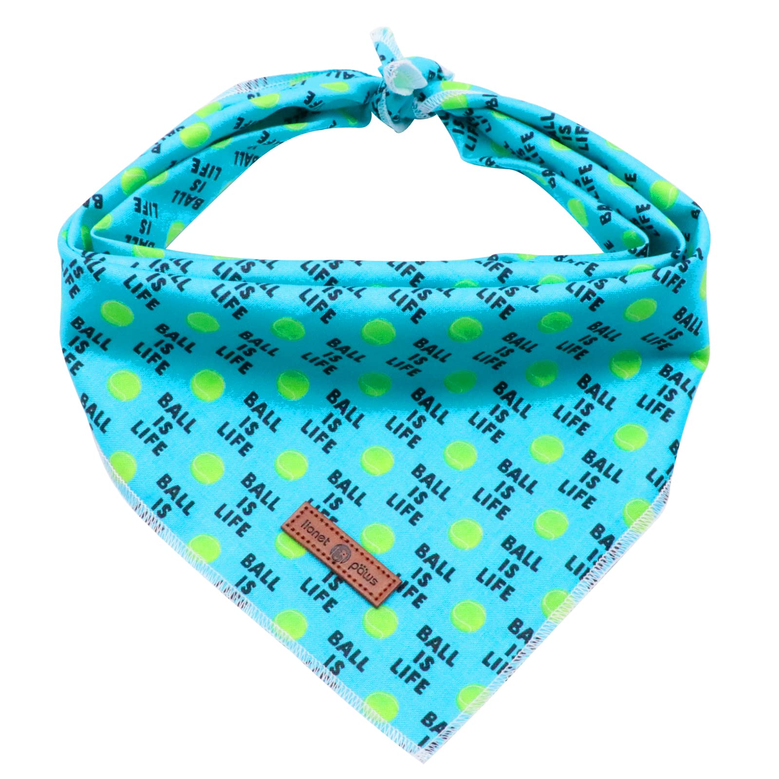 Lionet Paws Dog Bandana,Fabric Ball Dogs Kerchief For Medium Large Dogs,Dog Cotton Triangle Bibs Scarf For Girl Boy