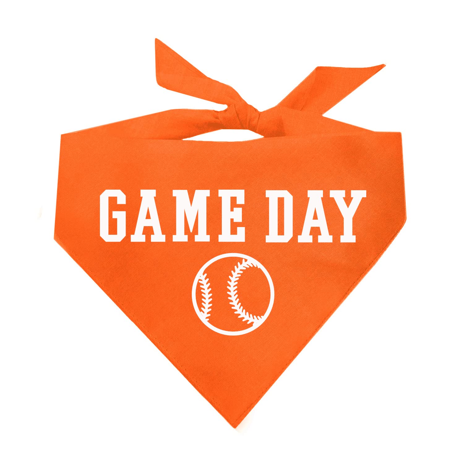 Game Day Baseball Dog Bandana (1054 Orange, X-Small)