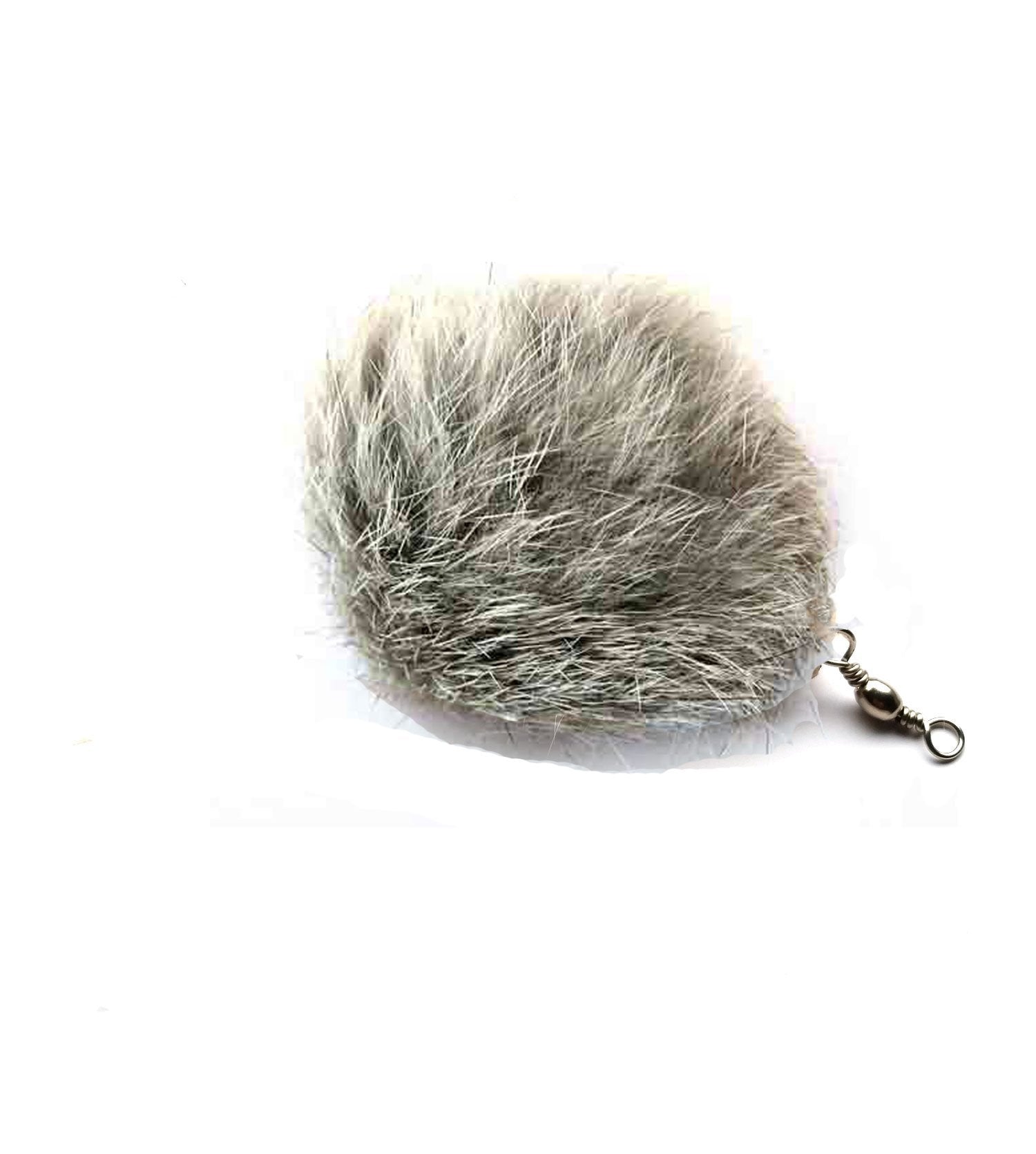 Kats'N Us Cat Teaser Wand Refill Rabbit Fur Pom Pom Cat Toy - Gray