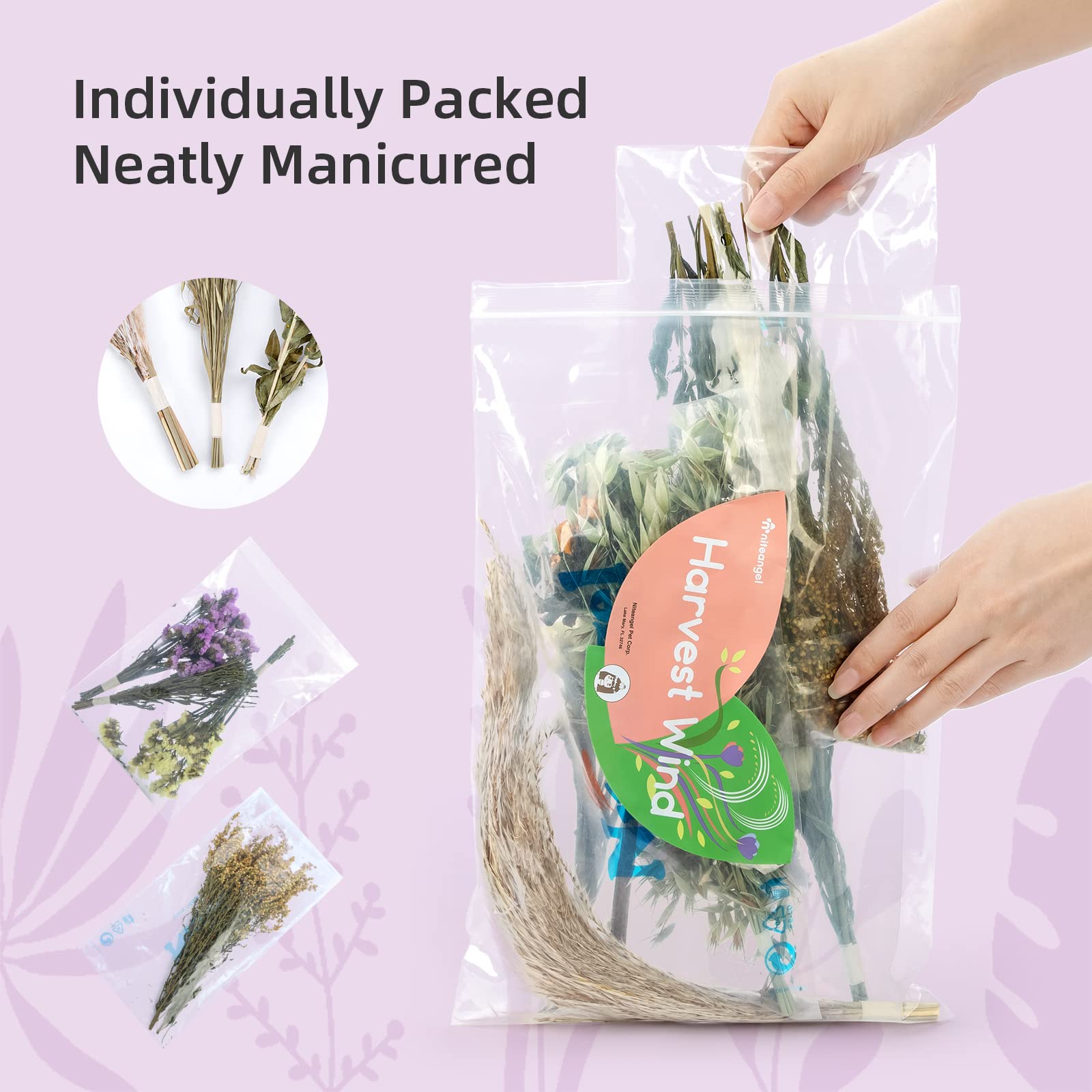 Niteangel Natural & Soft Hamster Bedding Mate Small Animal Habitat Decor For Syrian Dwarf Hamsters Gerbils Mice Degus Bunny Or Other Small-Sized Pet (Flower Version)