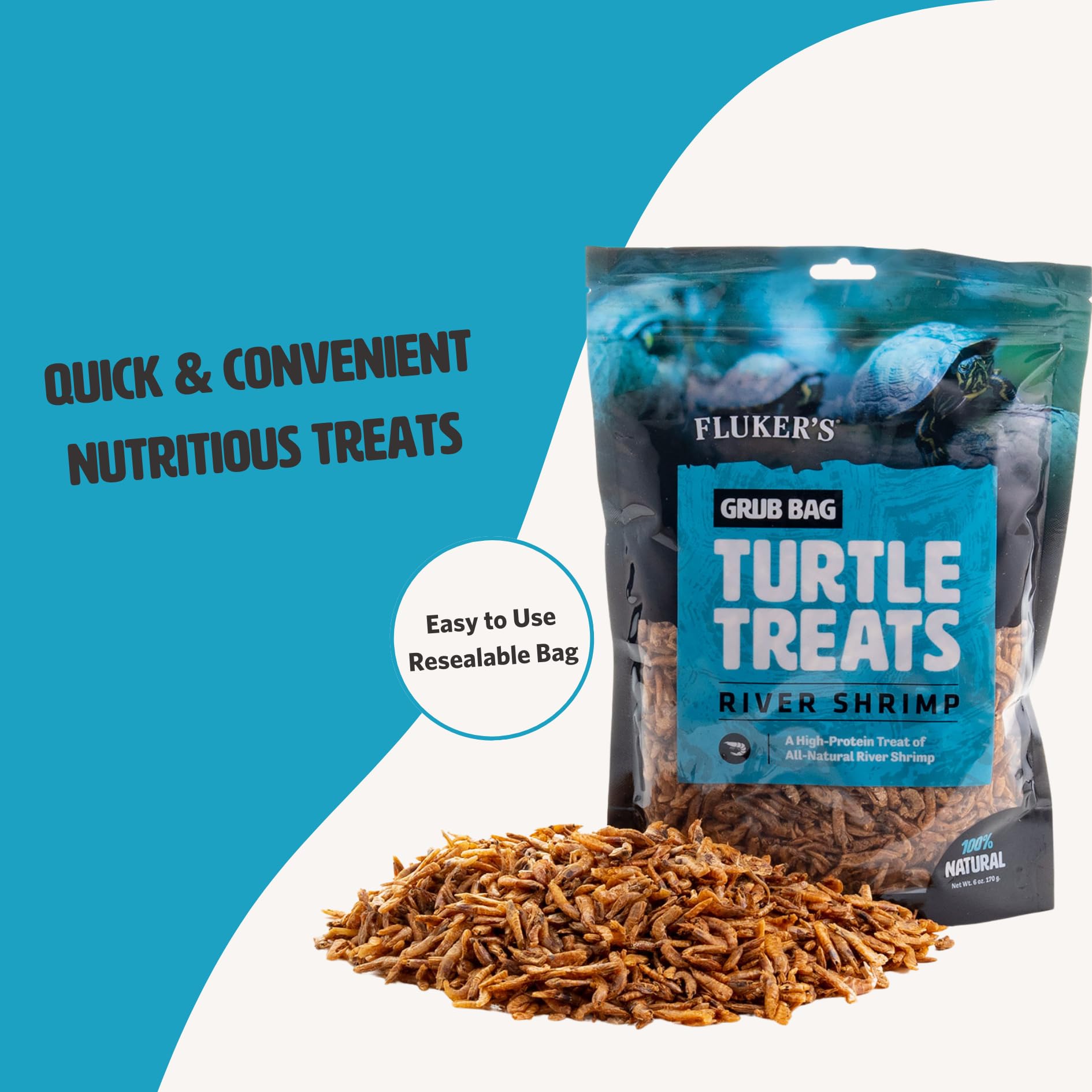 Flukers Grub Bag Turtle Treat River Shrimp