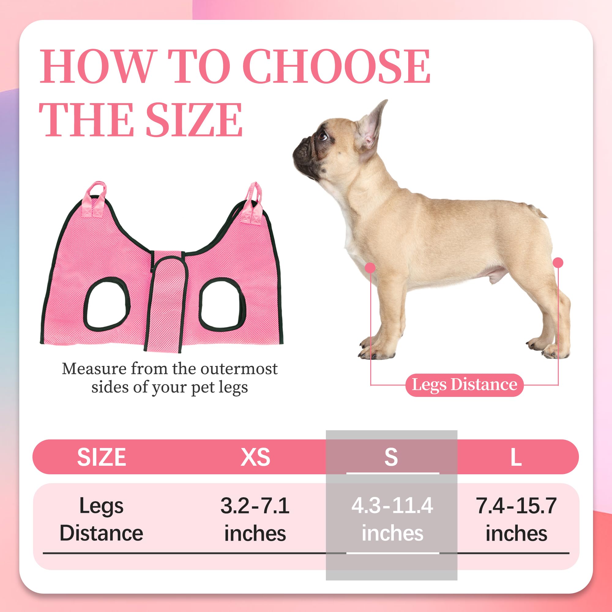 Patiencet Dog Grooming Hammock, Pet Grooming Hammock For Cats & Dogs With Security Strap, Dog Sling For Nail Trimming With Nail