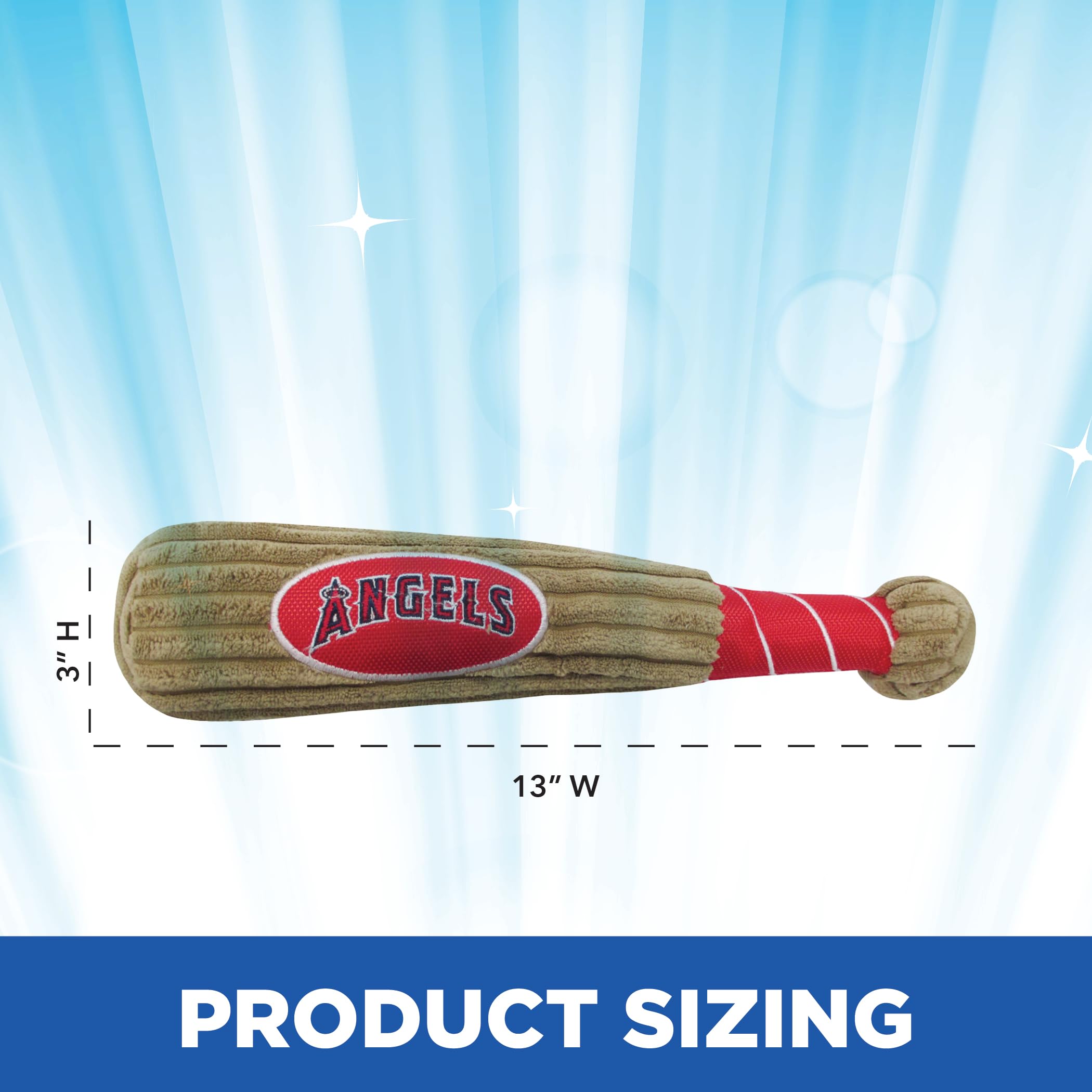 Mlb La Lakers Baseball Bat Toy For Dogs & Cats. Soft Corduroy Plush Dog Toy With Inner Squeaker, Mlb Chew Toys For Dogs Or Cats.