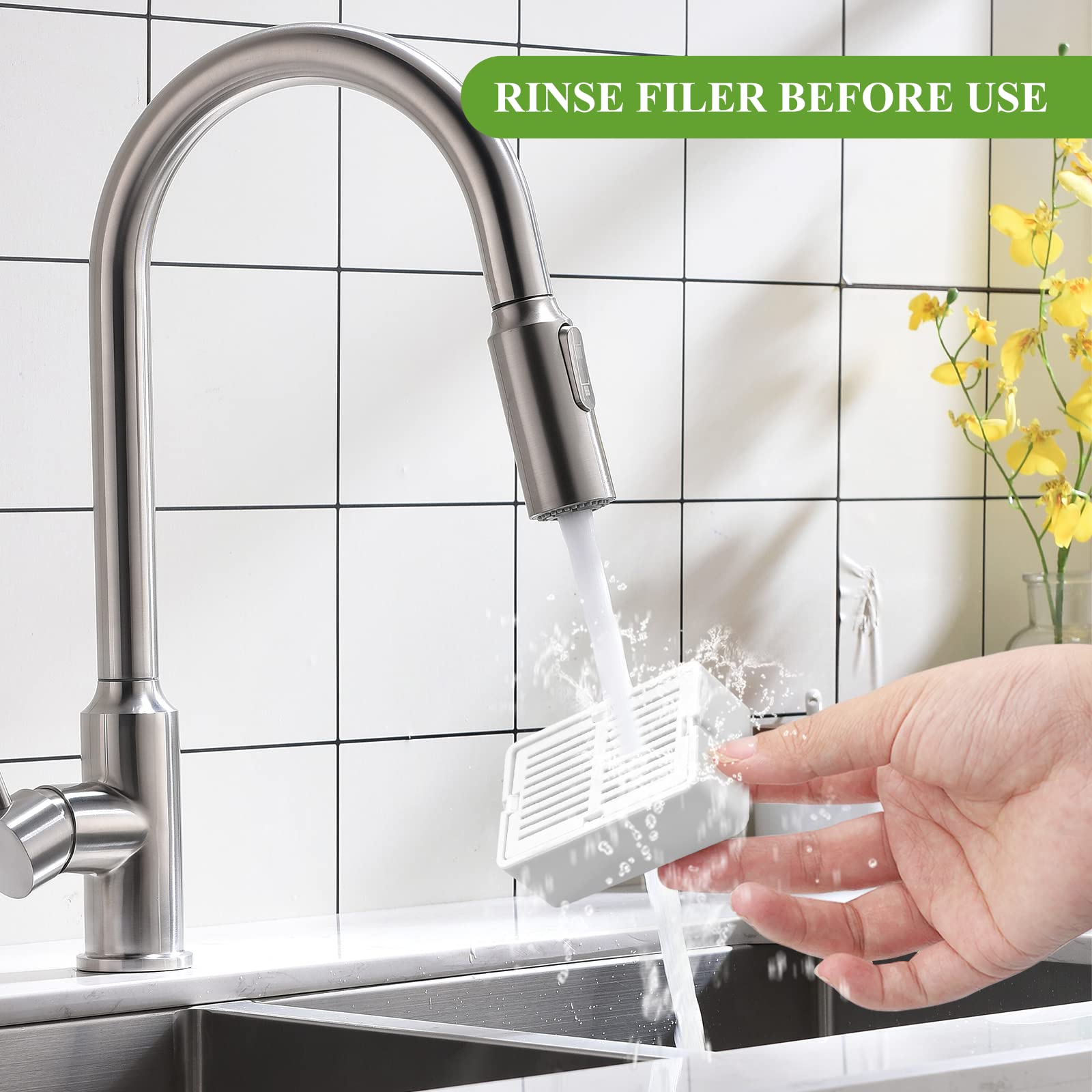 Cepheus 16 Pack Cat Water Fountain Filter With 4 Foam, Cupcake Pet Fountain Replacement Filters For Ceramic Cat Water Fountain, Carbon Fountain Filter Set