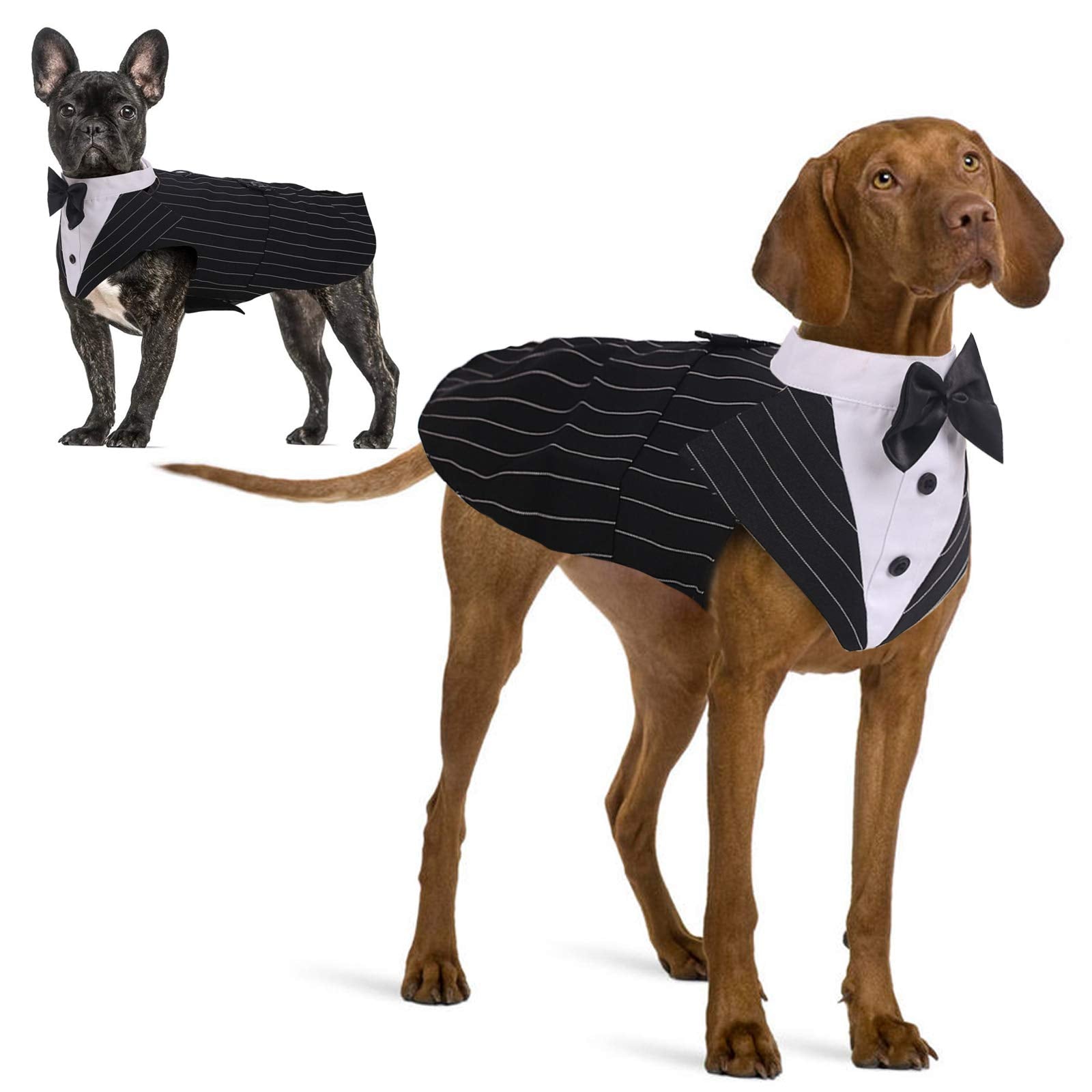Idomik Dog Tuxedo Suit, Formal Dress With Detachable Bow Ties, Bandana Scarf Set, Adjustable Size For Small To 2Xl Dogs, Great G