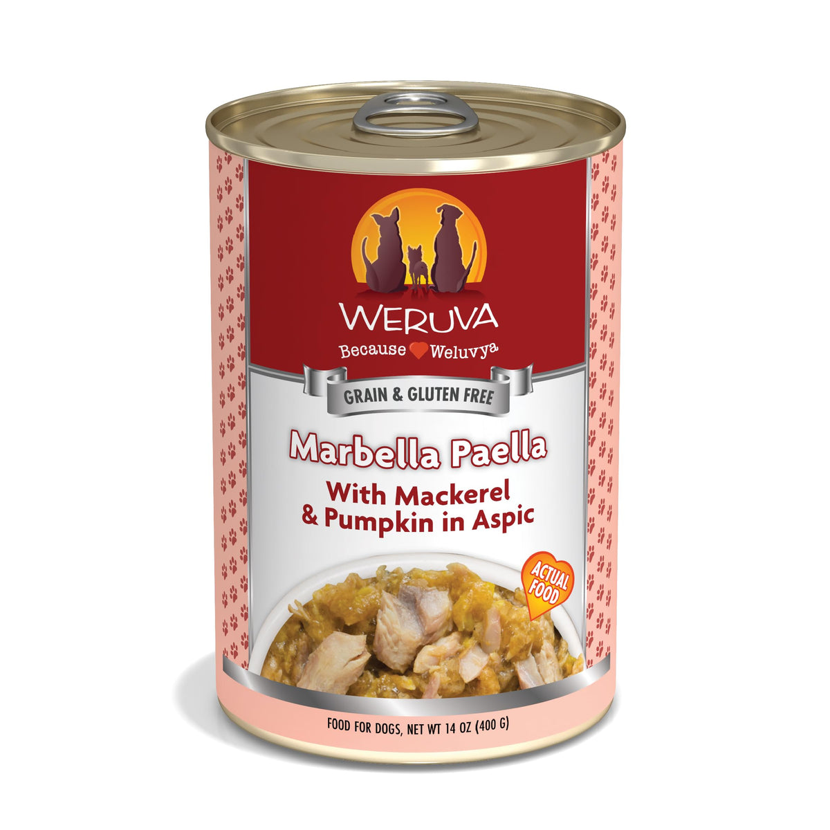 Weruva Classic Dog Food, Marbella Paella With Mackerel & Pumpkin In Aspic, 14Oz Can (Pack Of 12)