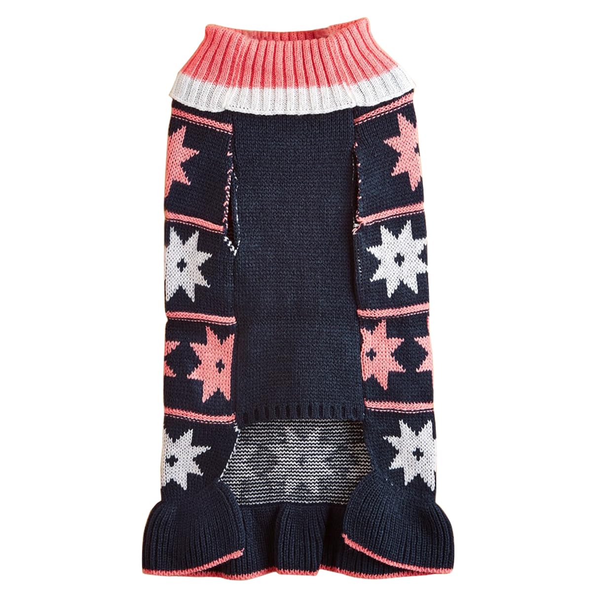 Jecikelon Pet Dog Sweaters for Small Dogs Dress with Snow Knitwear Turtleneck Pullover Dog Clothes Warm Winter Puppy Sweater Lon