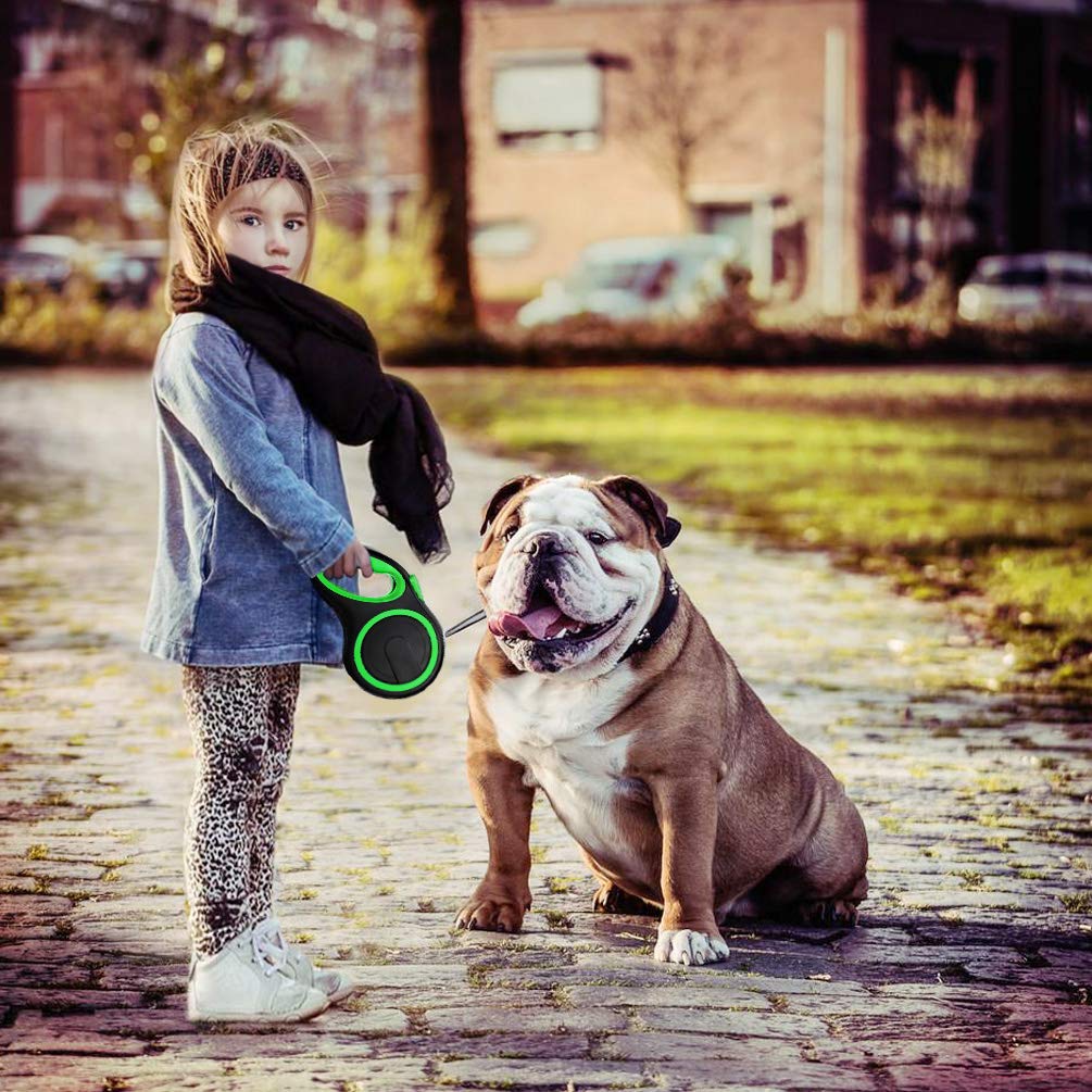 Segarty Retractable Dog Lead For Large Dogs, Dog Leash 26 Feet Long For Medium Large Dogs Under 110Lbs, No Tangle Nylon Cable And 1 Button Break & Lock Heavy Duty Dog Leads For Training Running