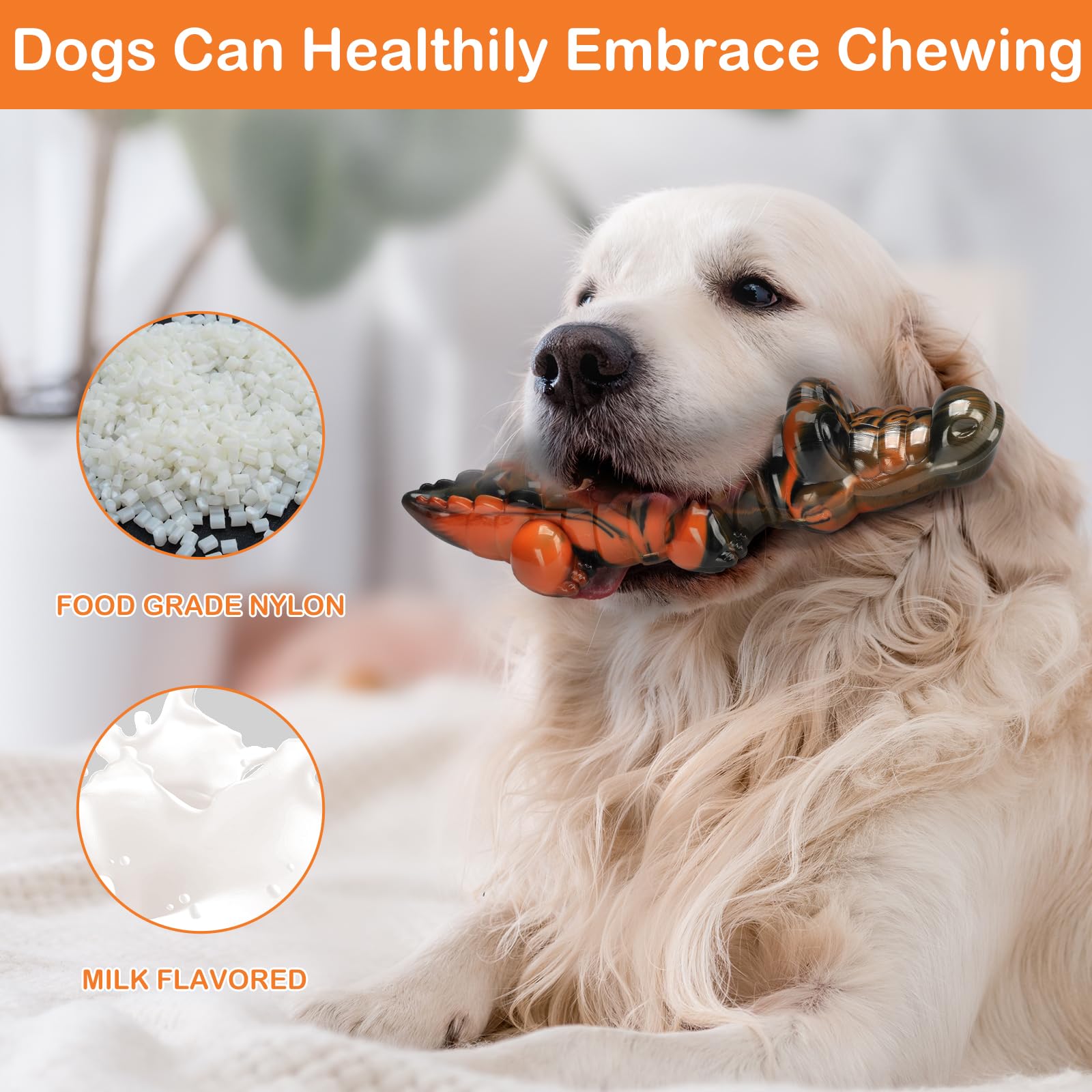 Qishouting Dog Toys For Aggressive Chewers, Puppy Toys, Dog Toys For Large Dogs/Medium Dogs, Dog Toys For Small Dogs, Dog Chew T