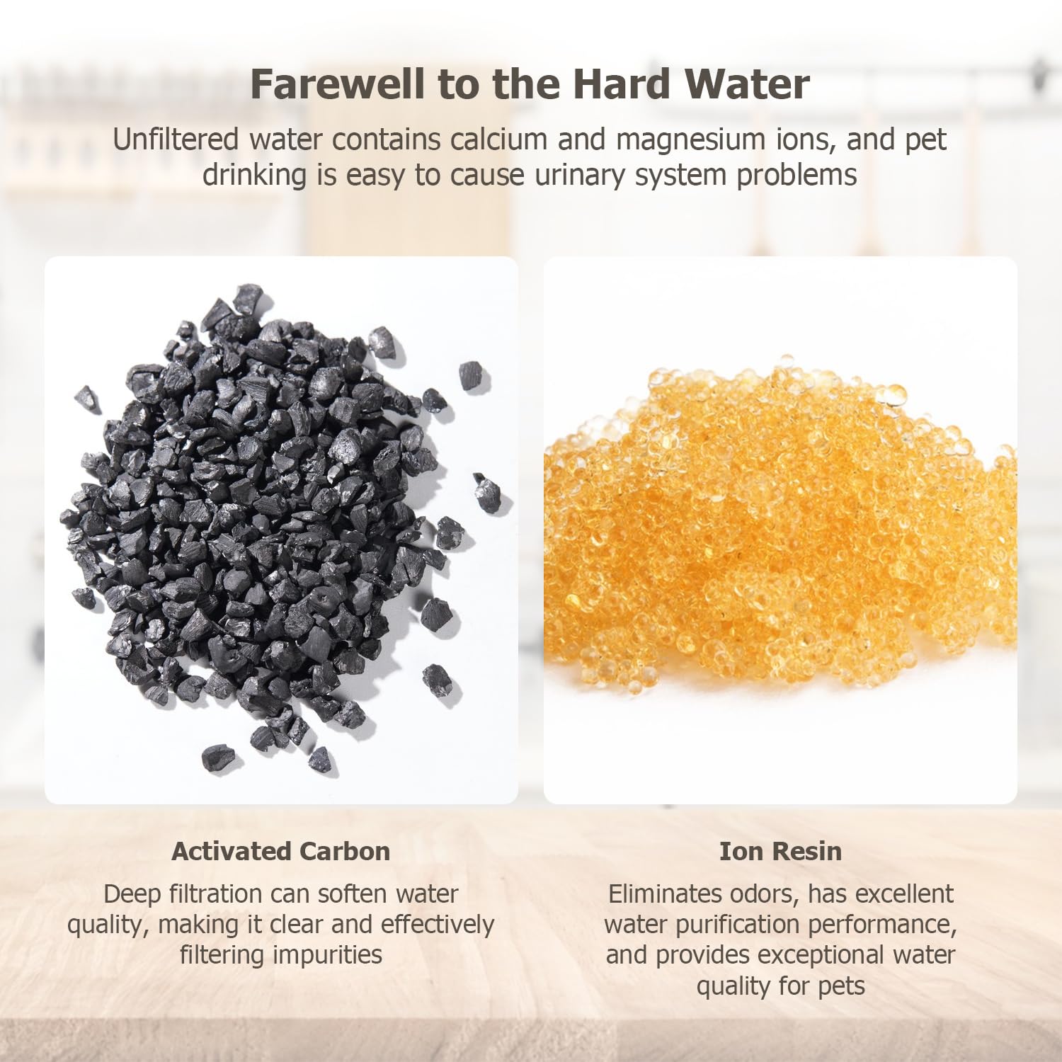 PEKTACO Cat Water Fountain Filters & Pre-Filter Sponges, 6 Pack, Standard Size, Blue, Compatible with 3.2L Automatic Pet Fountain