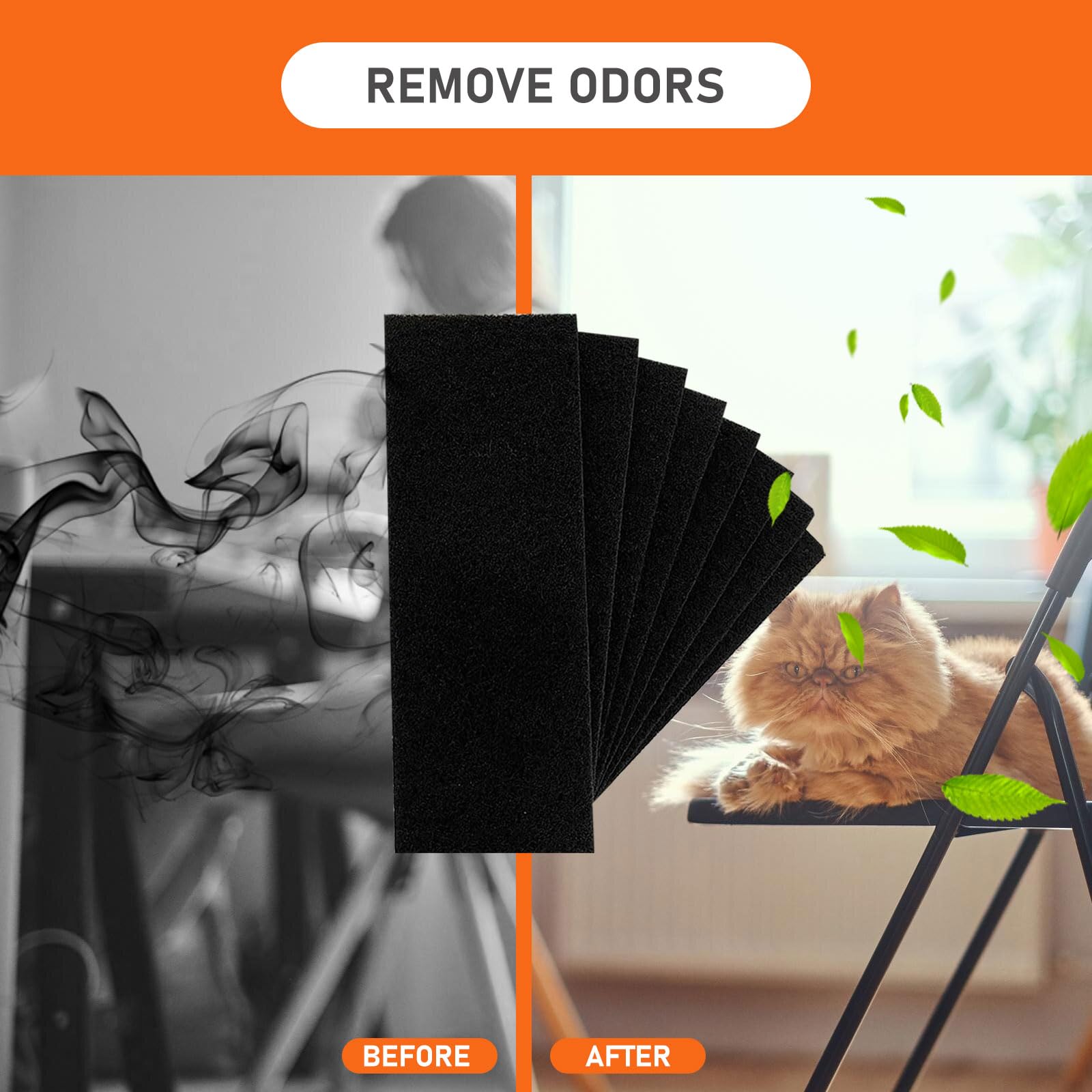 120 Pack Waste Drawer Liners Compatible With All Litter Box Robot Models, 9-11 Gallons Replacement Liners Plus 8 Pack Activated