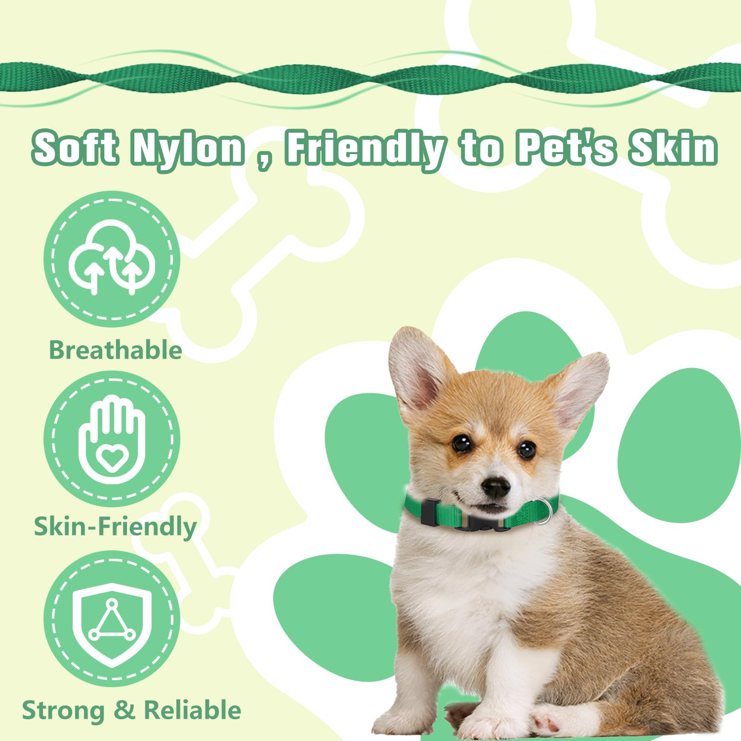 14 Pack Puppy Collars For Litter,Adjustable Puppy Id Collars Breakaway Safety Whelping Collars For Small Puppies,Soft Nylon Identification Collar Pet Supplies For Newborn Litter Puppy Pets