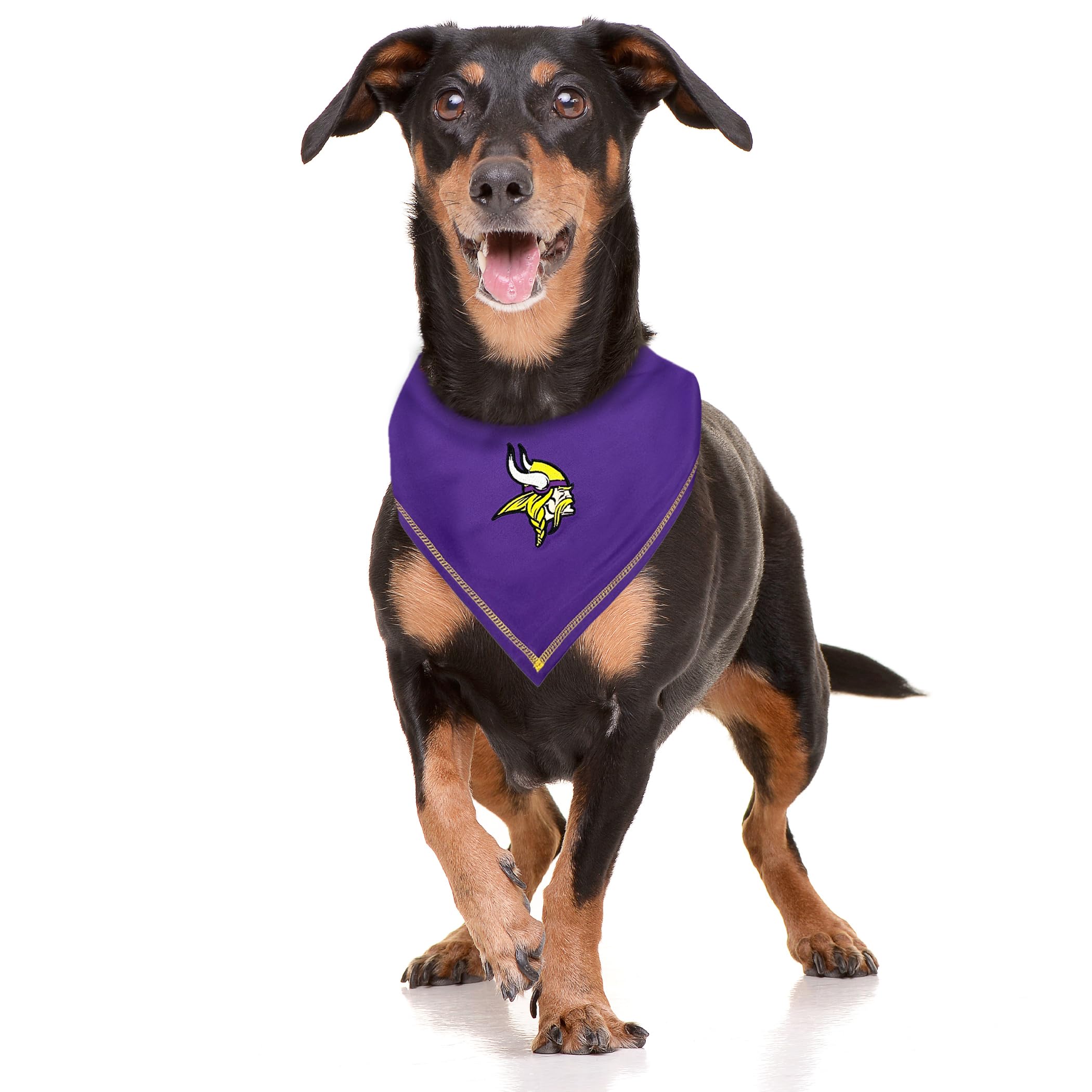 Pets First Nfl Minnesota Vikings Tie Bandana, Size Small/Medium. Dog Bandana Scarf Bib For Pet Cat Dog. The Ultimate Game-Day, P