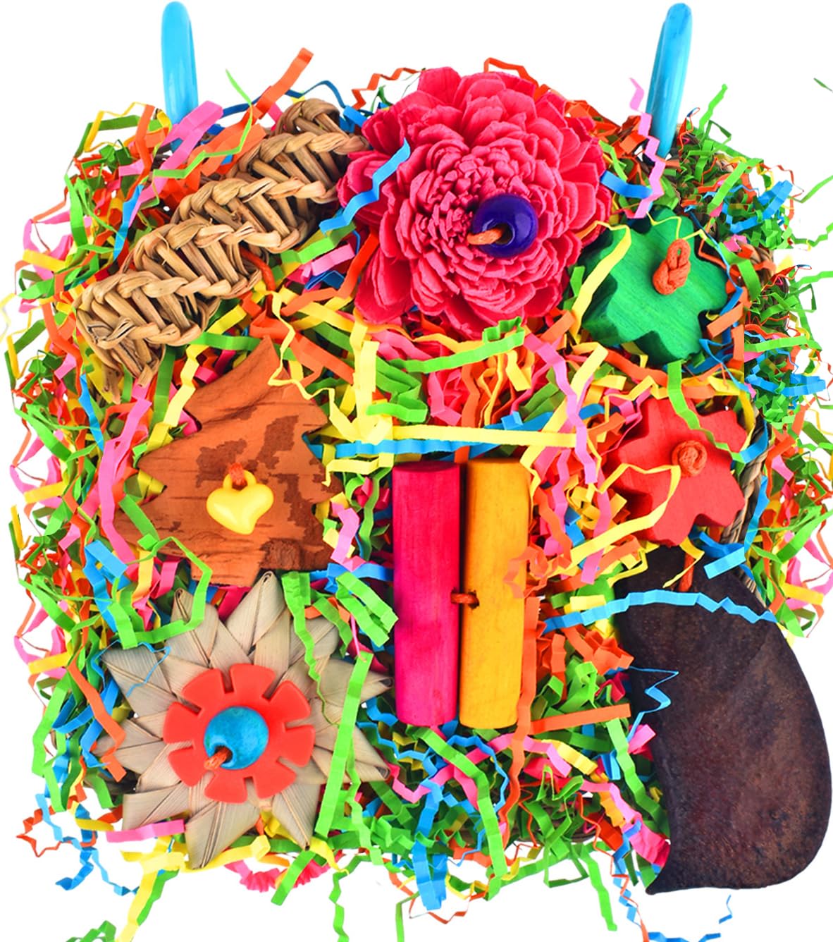 Katumo Bird Toys, Parakeet Toys Bird Grass Mat Parrot Shredder Toys Lovebird Forage Toys For Cockatiel Conure Lovebird Parakeet 