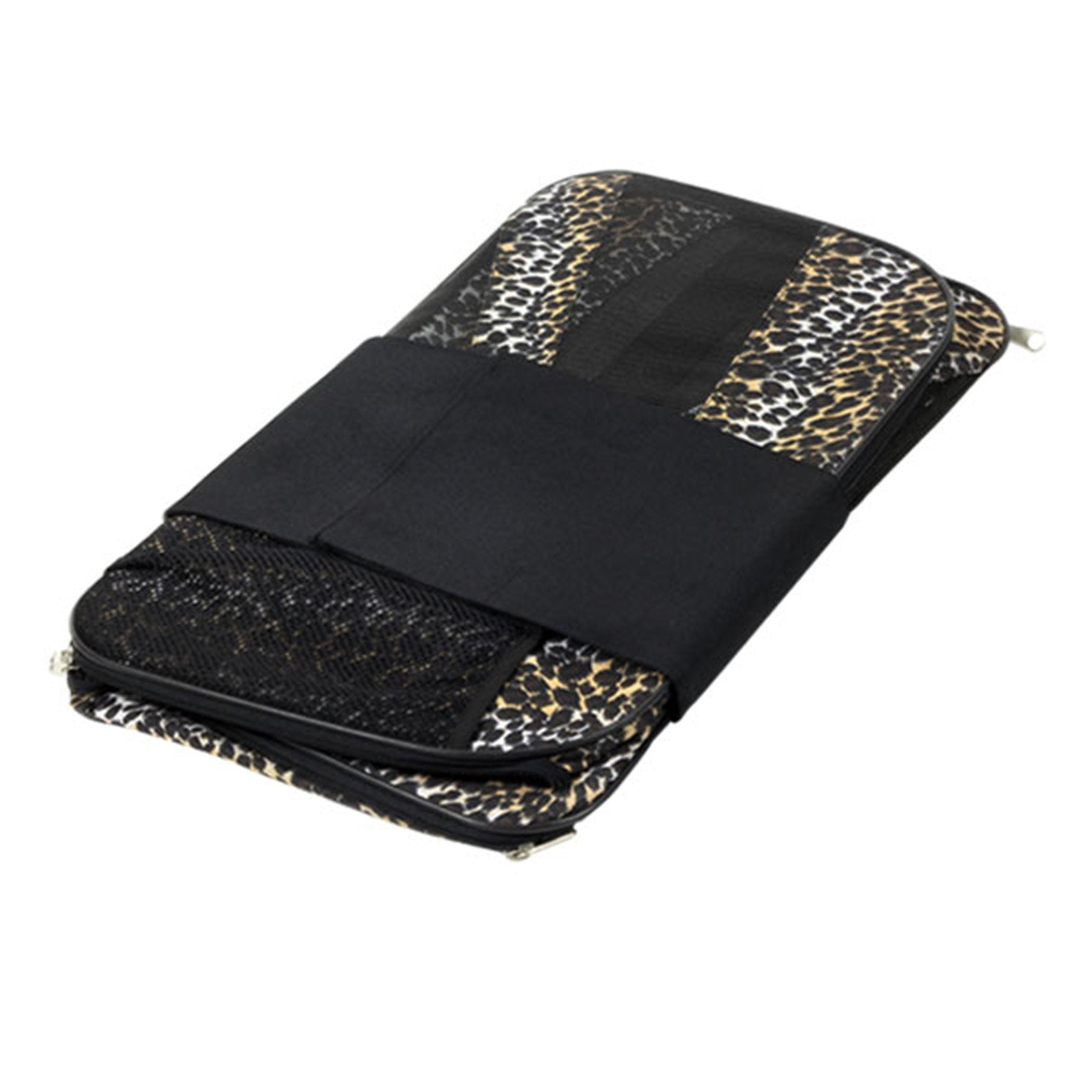 dbest products Pet Smart Cart Carrier, Medium, Leopard, Soft Sided Collapsible Folding Travel Bag, Dog Cat Airline Approved Tote