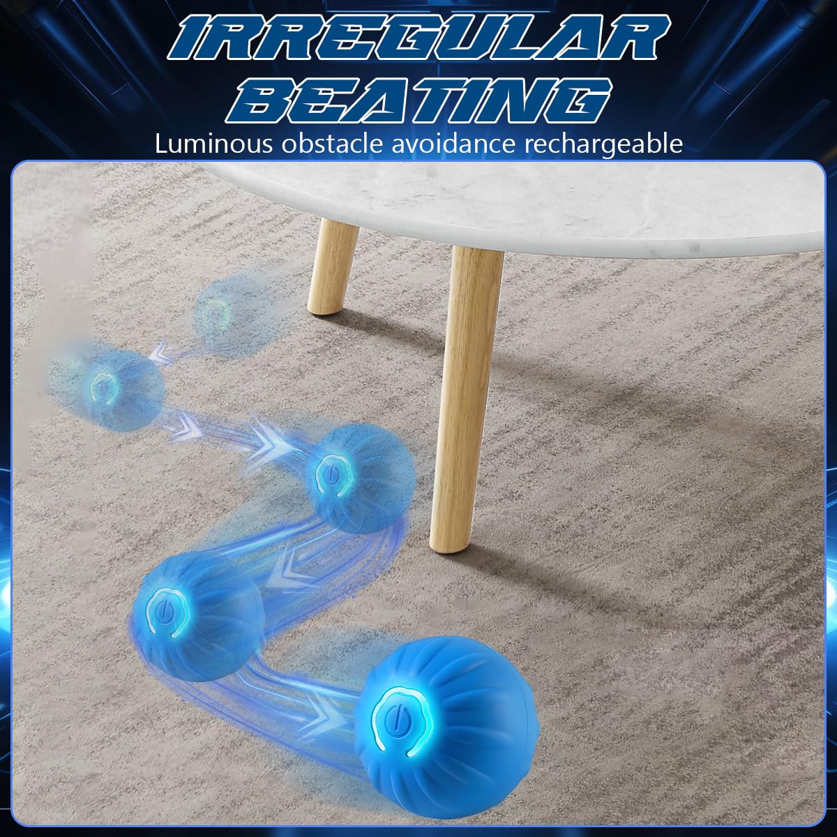 WLLEADG Shaky Ball Toy for Dogs, Shaking Dog Ball, Interactive Dog Ball, Vibrating Ball for Dogs, Automatic Moving Dog Toy Ball