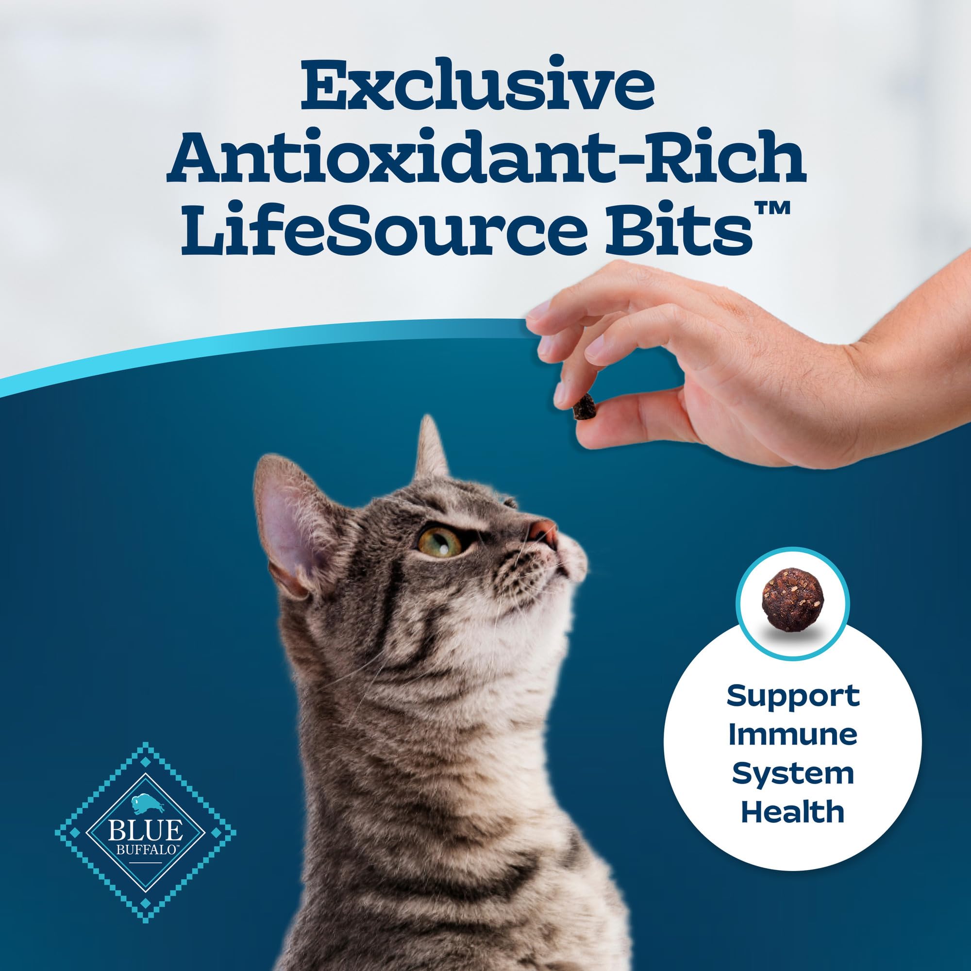 Blue Buffalo Tastefuls Natural Dry Food for Adult Cats, Sensitive Stomach, Chicken & Brown Rice Recipe, 15-lb. Bag