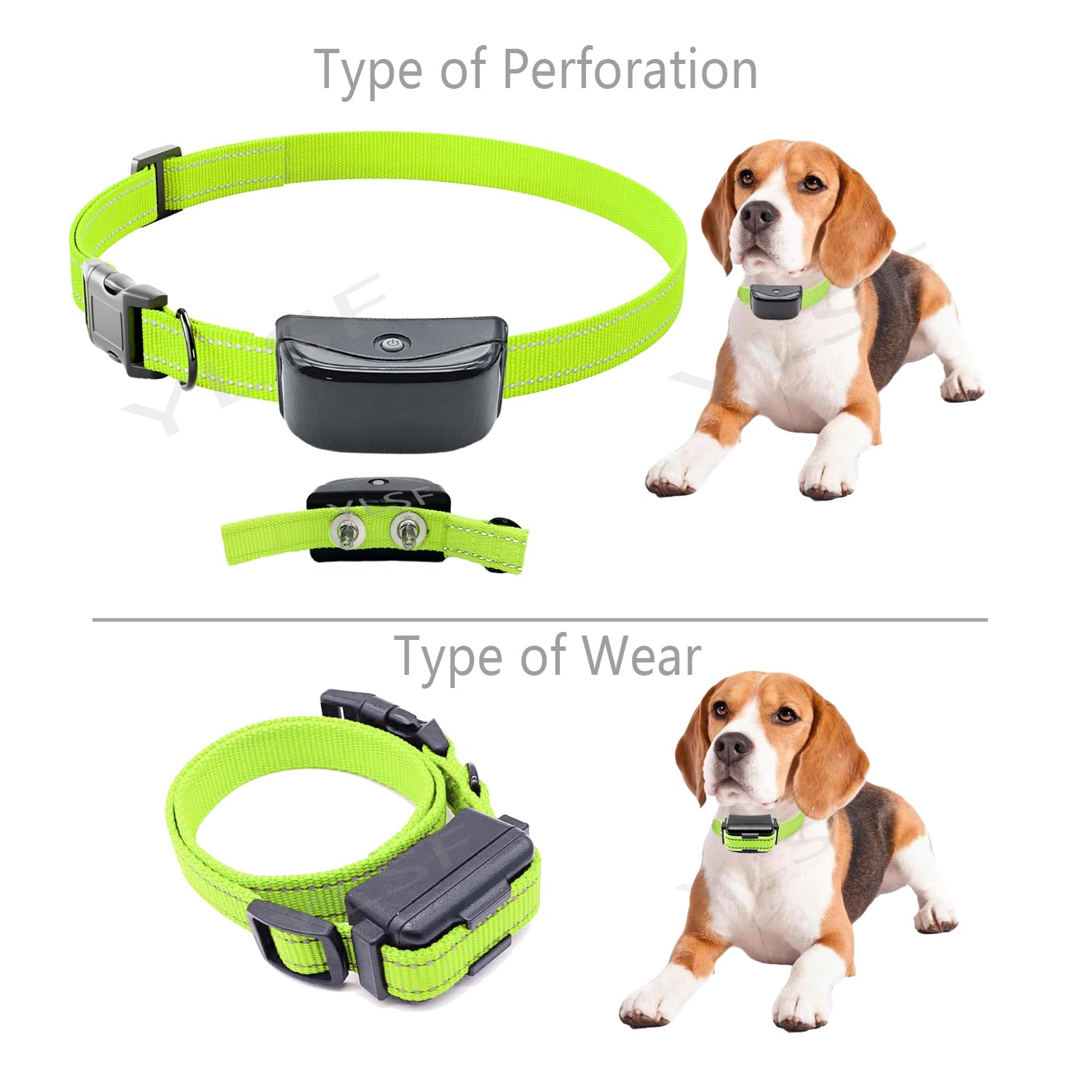 ETPET Dog Nylon Collar Strap with 2 Holes for Electronic Fence Training Barking Collar Receivers-3/4 Inch Replacement Strap-Comp