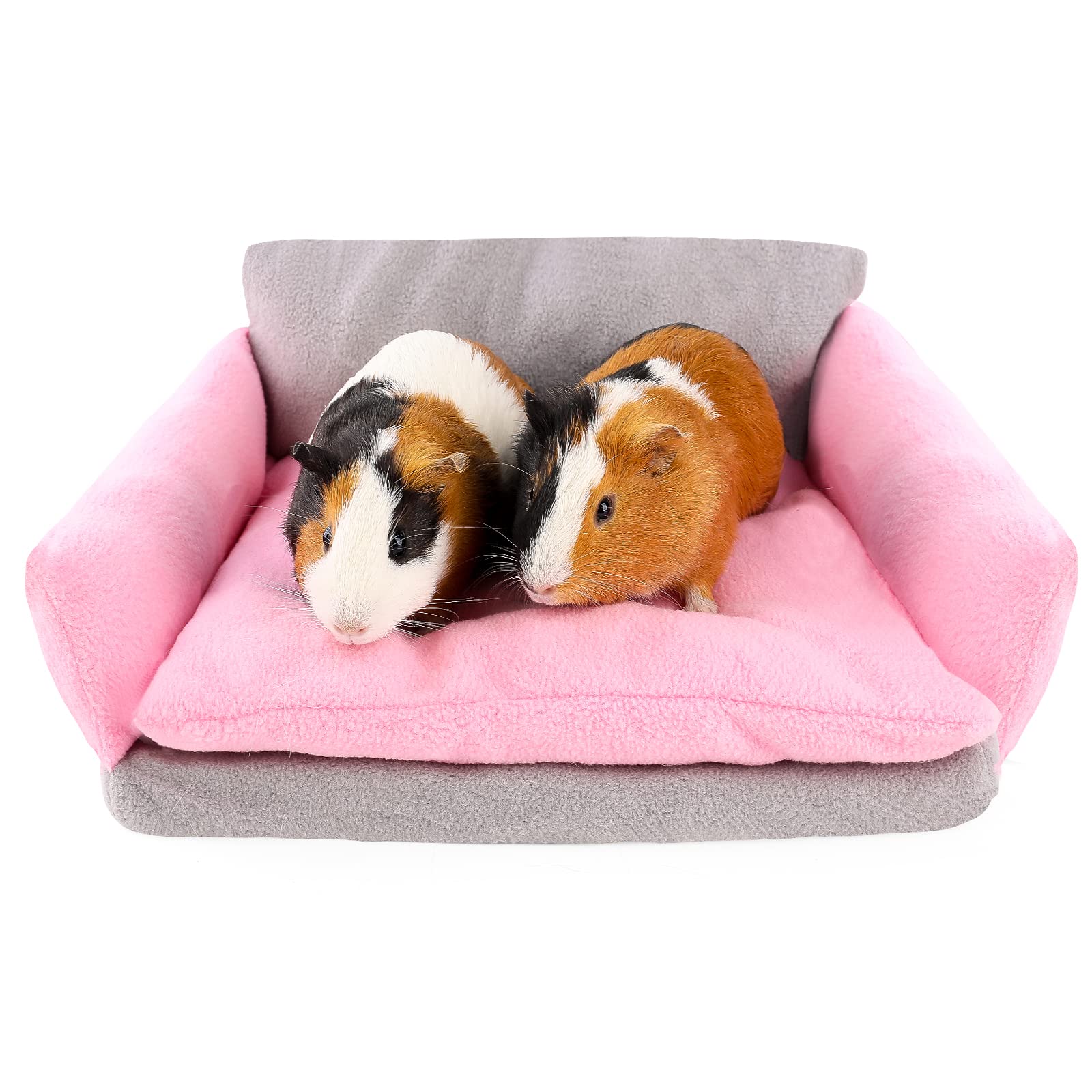 Oneju Guinea Pig Sofa - Removable Cushioned Pillow, Stuffed Arms And Back, Super Cozy, Ideal For Small Pets