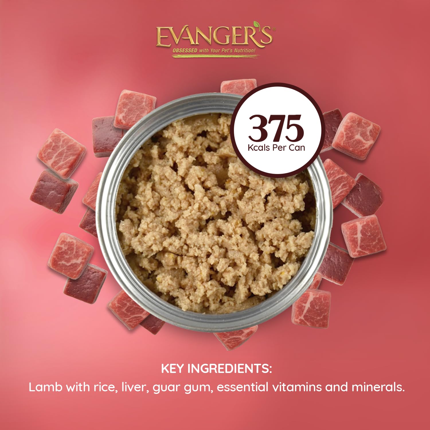 Evangers Heritage Classic Lamb & Rice Dinner - 12 Count, 20.2 oz Each - Wet Dog Food with Lamb and Rice - Gluten-Free Loaf Styl
