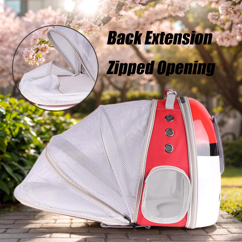 Back Expandable Cat Carrier Backpack For Cats Kitten Small Puppy, Airline Approved Cat Bubble Backpack, Space Capsule Astronaut