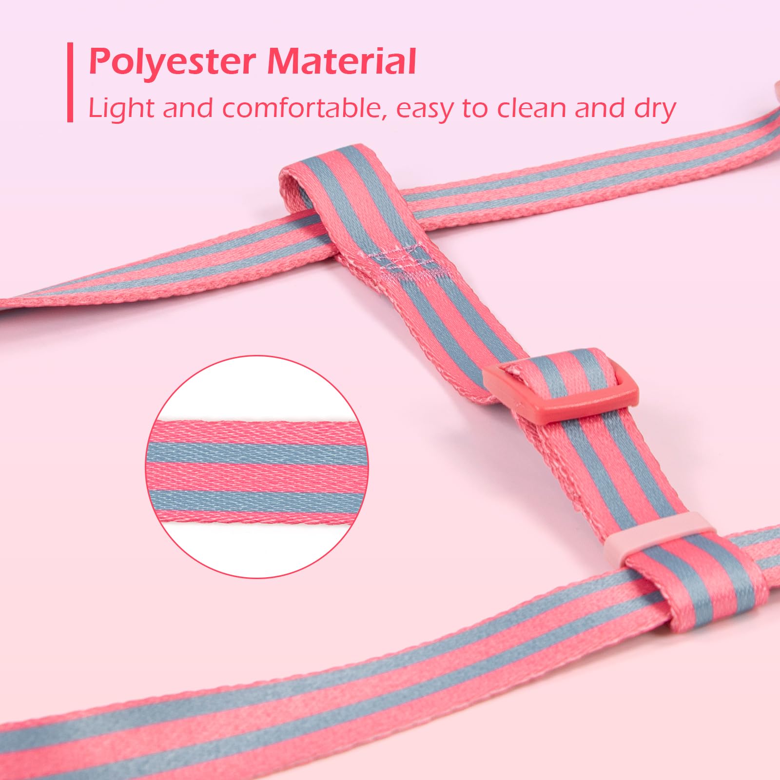 Tiffpaws Stripe Step In Dog Harness For Small Dogs, Freedom Nylon Dog Halter Vests, Lightweight And Escape Proof Dog Harnesses,