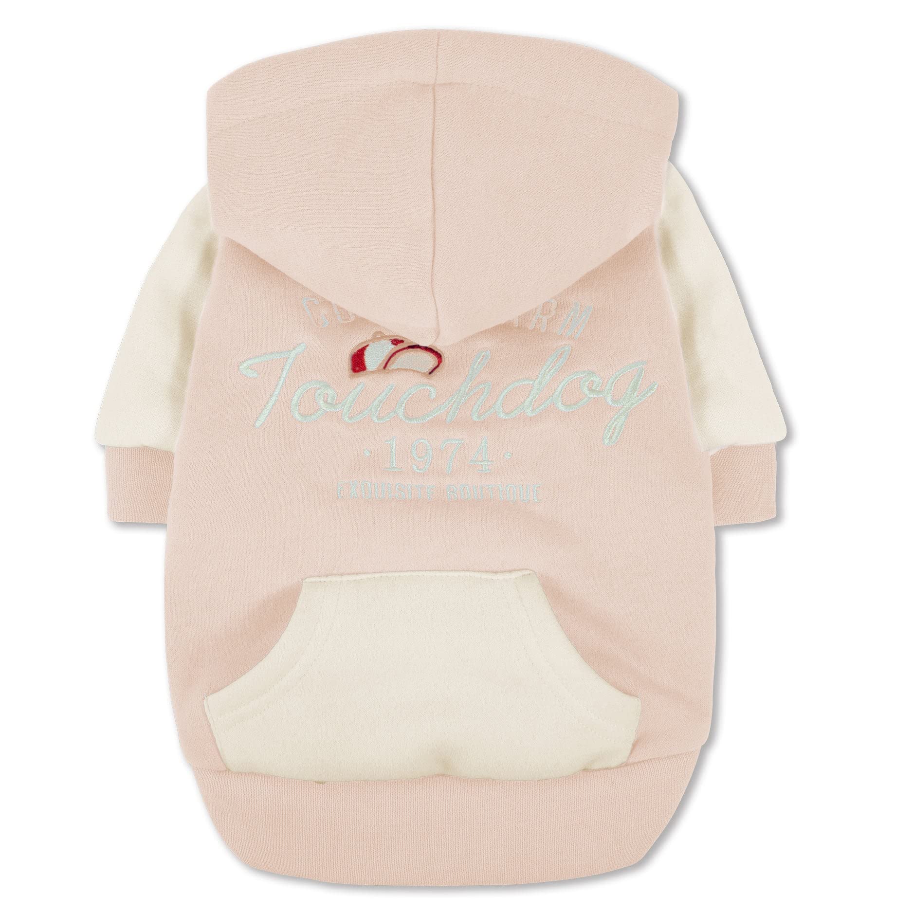 Touchdog Heritage Premium Cotton Hooded Dog Sweater With Accented Bridge Pockets On The Dog Hoodie - Pet Sweater Featuring Snap Enclosures And Reversible Sherpa For Added Warmth