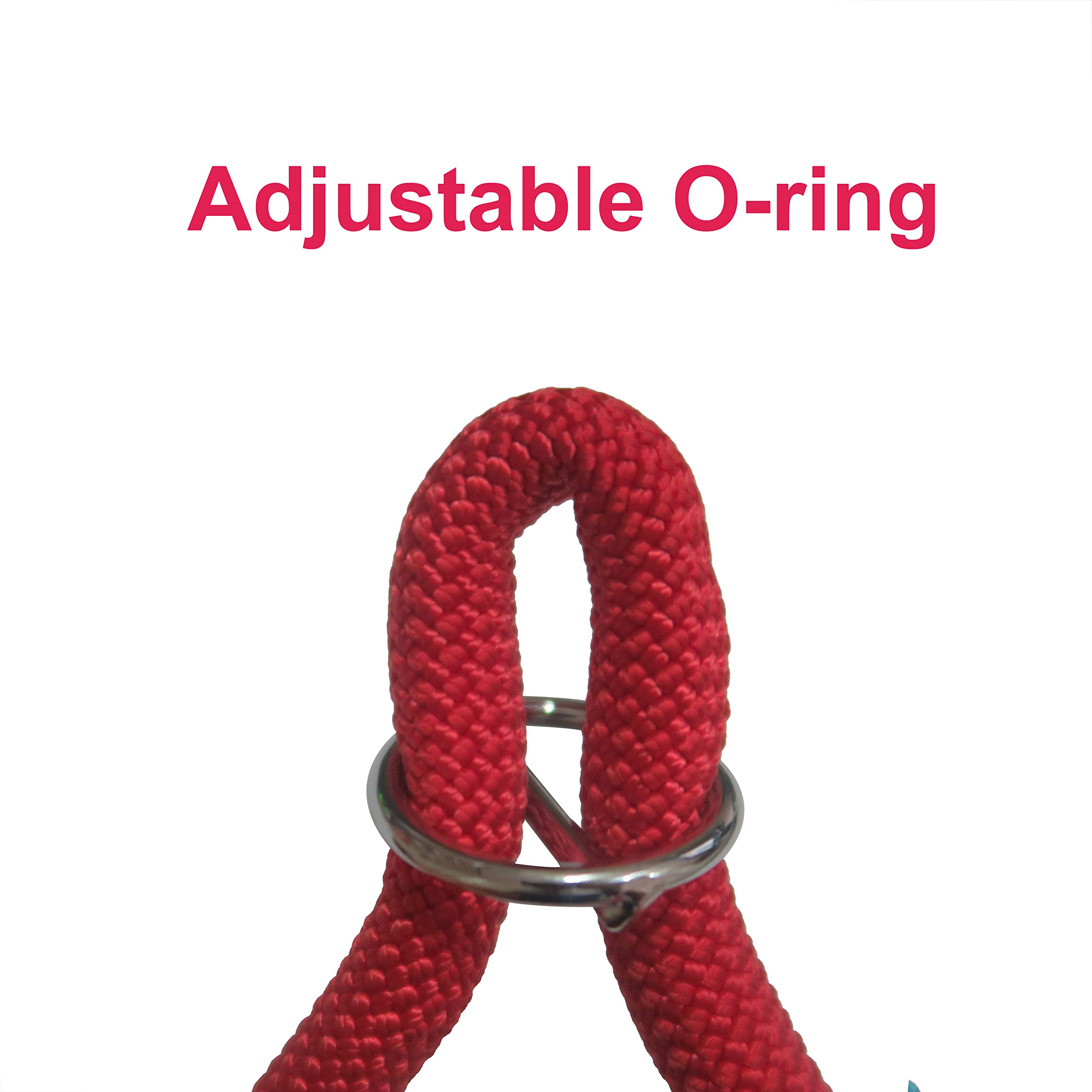 Aiminto Nylon Rope Pro Training Dog Collar, No Pull Round Martingale Collar, Slip Collar With Slidable Stop Ring - Ideal For Medium Large Dogs (L(1/2') - 20' Long, Red)