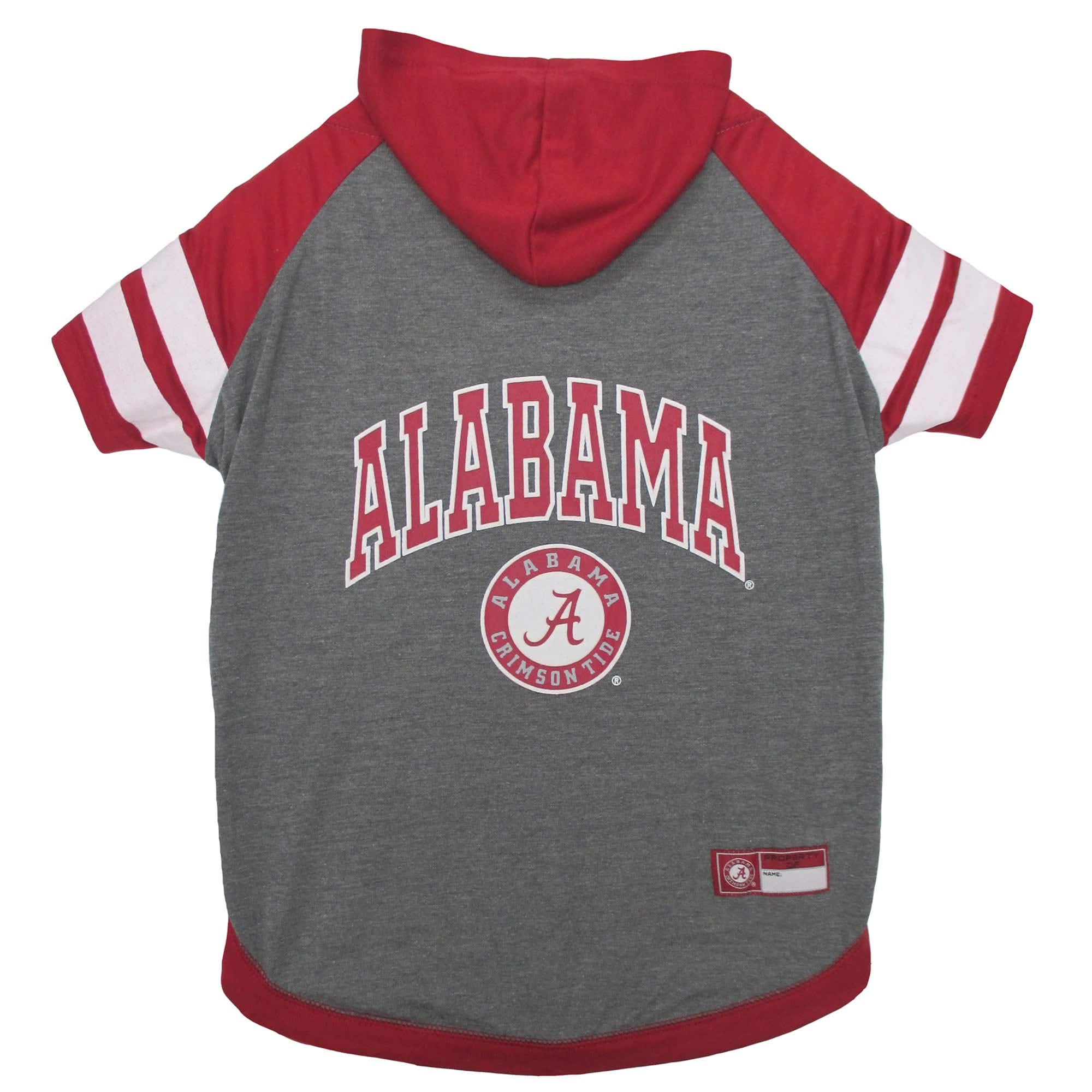 NCAA Alabama Crimson Tide Hoodie for Dogs & Cats, Small Collegiate Licensed Dog Hoody Tee Shirt. Sports Hoody T-Shirt for Pets. 