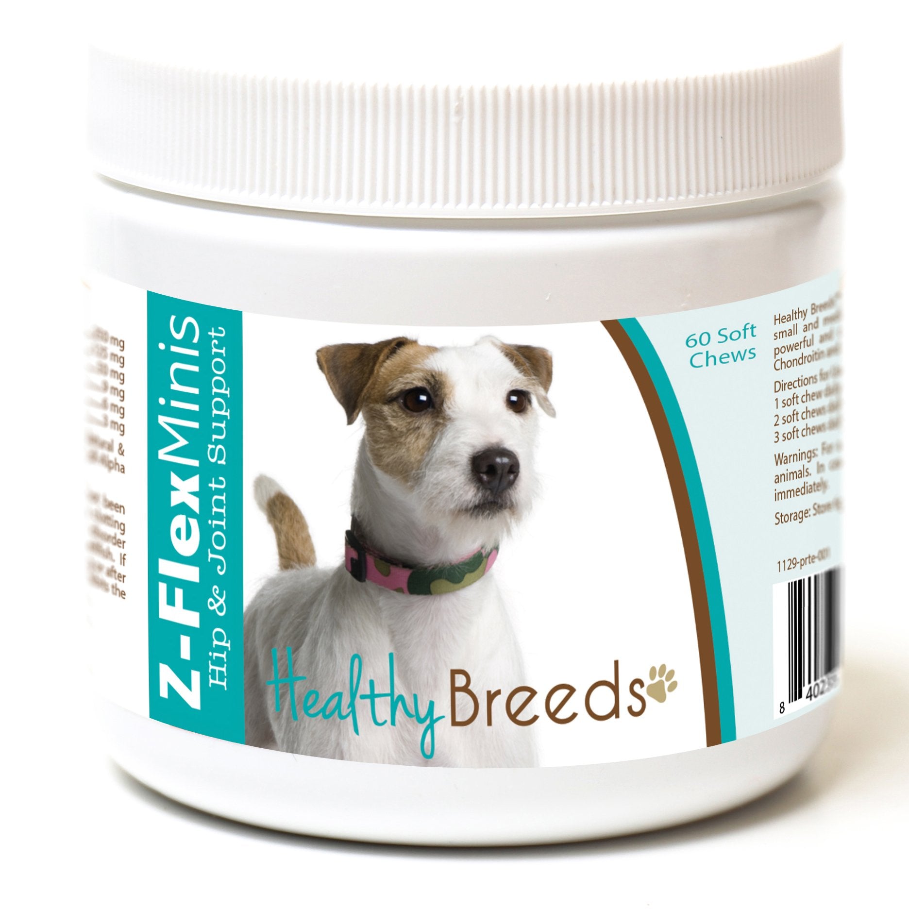 Healthy Breeds Parson Russell Terrier Z-Flex Minis Hip and Joint Support Soft Chews 60 Count
