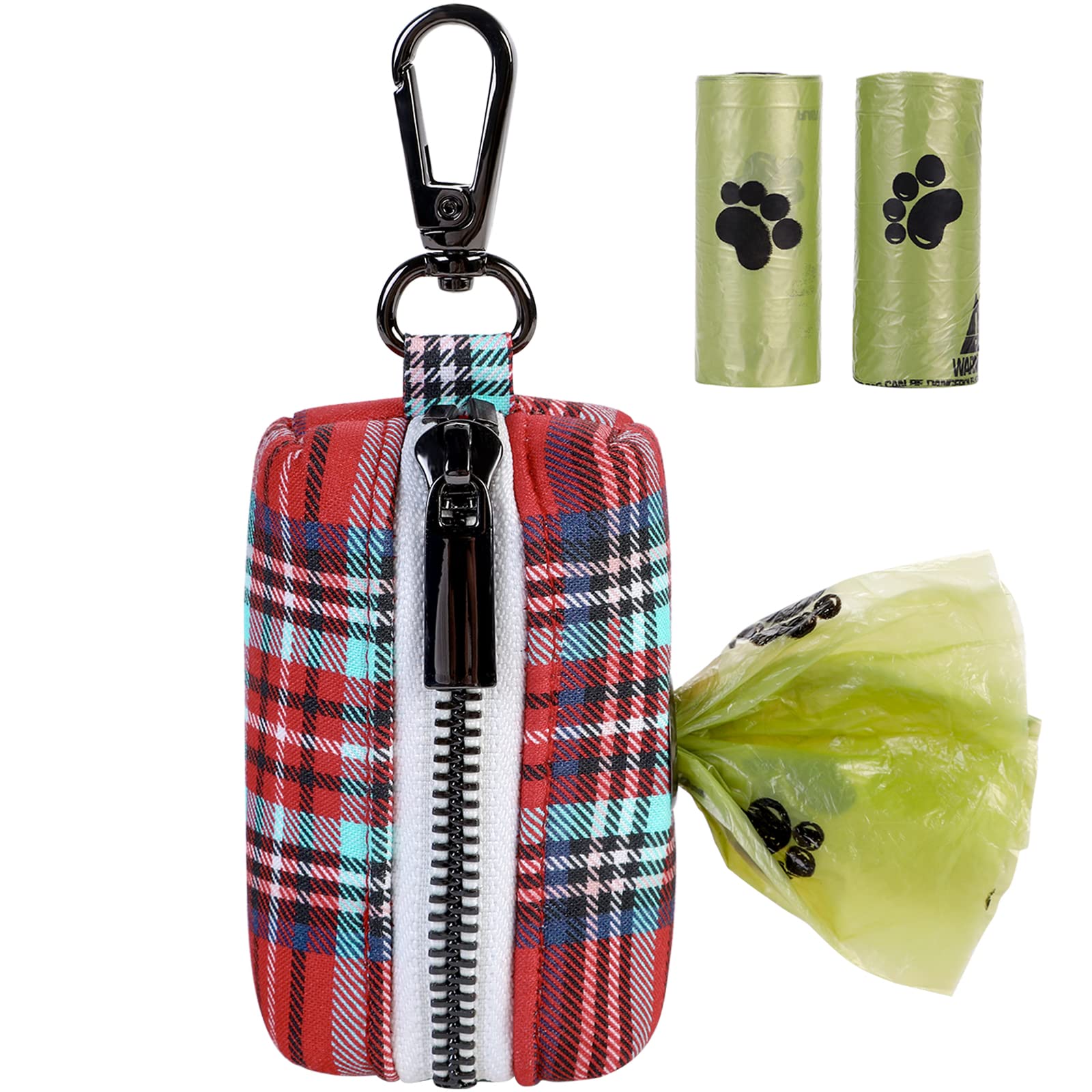 Aring Pet Dog Poop Bag Dispenser, Christmas Doggy Poop Bags Holders Attach To Any Leashes, Portable Washable Cotton Pet Waste Po