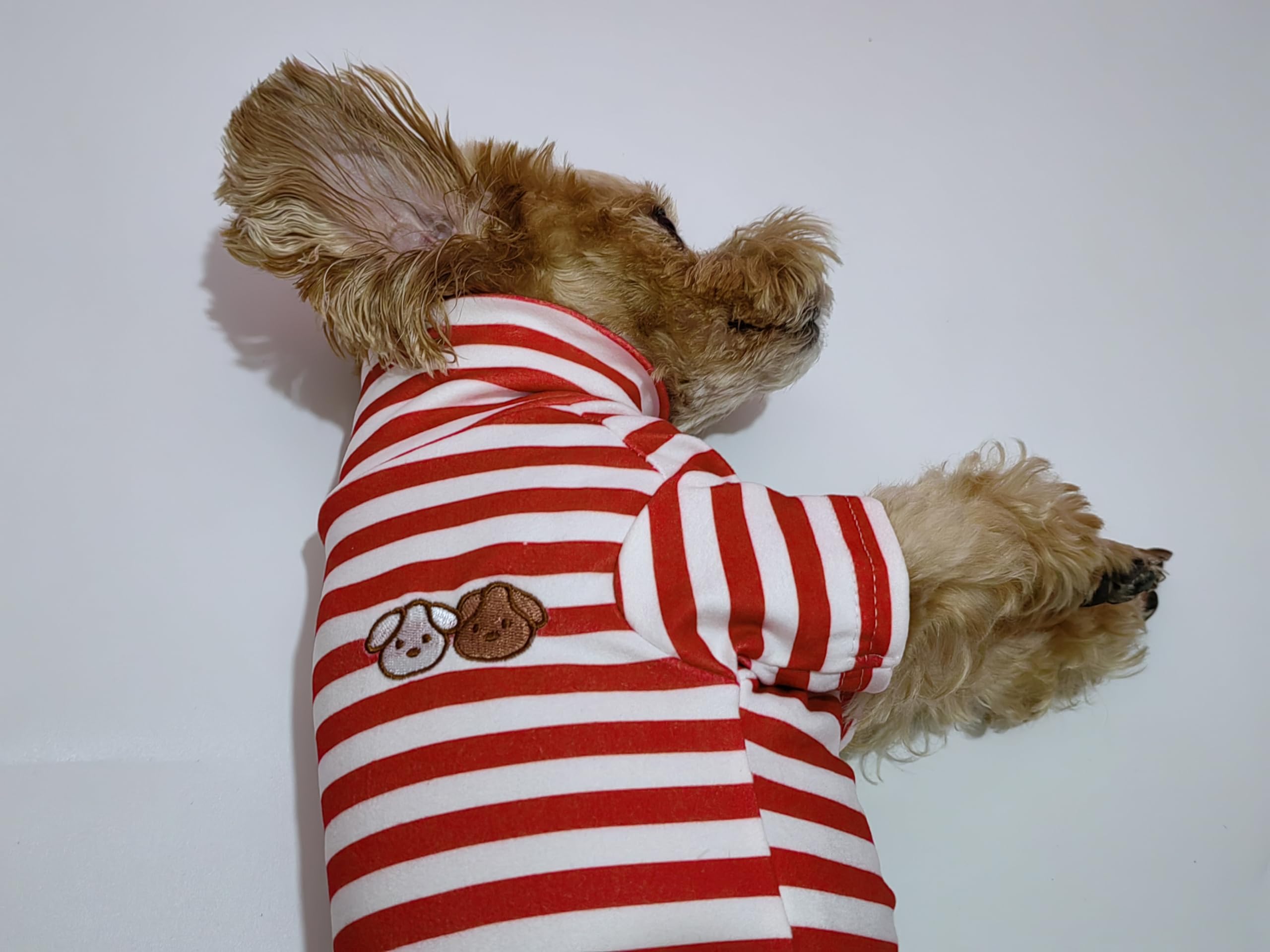Turtleneck Dog Shirts For Large Dogs, Striped T-Shirt Comfy Stretchy Shirt Puppy Sweater Warm Costumes Pet Pullover Clothes For