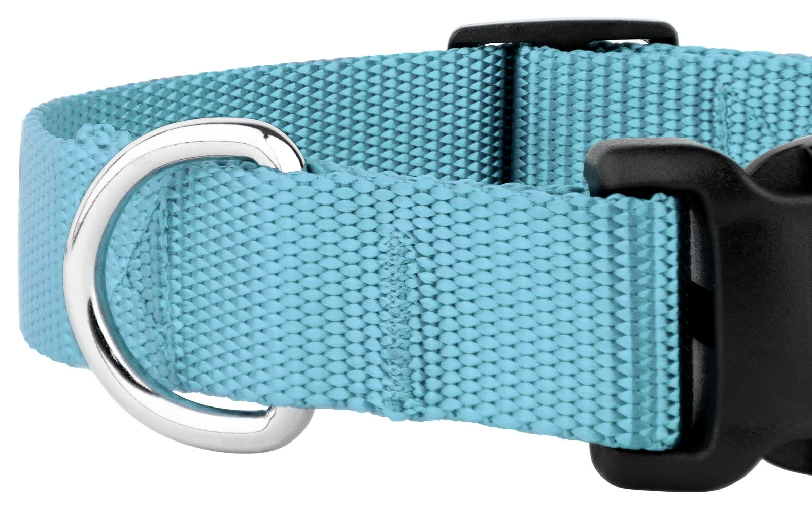 Country Brook Petz - 30+ Vibrant Colors - American Made Deluxe Nylon Dog Collar With Buckle (Mini, 3/8 Inch Wide, Ocean Blue)