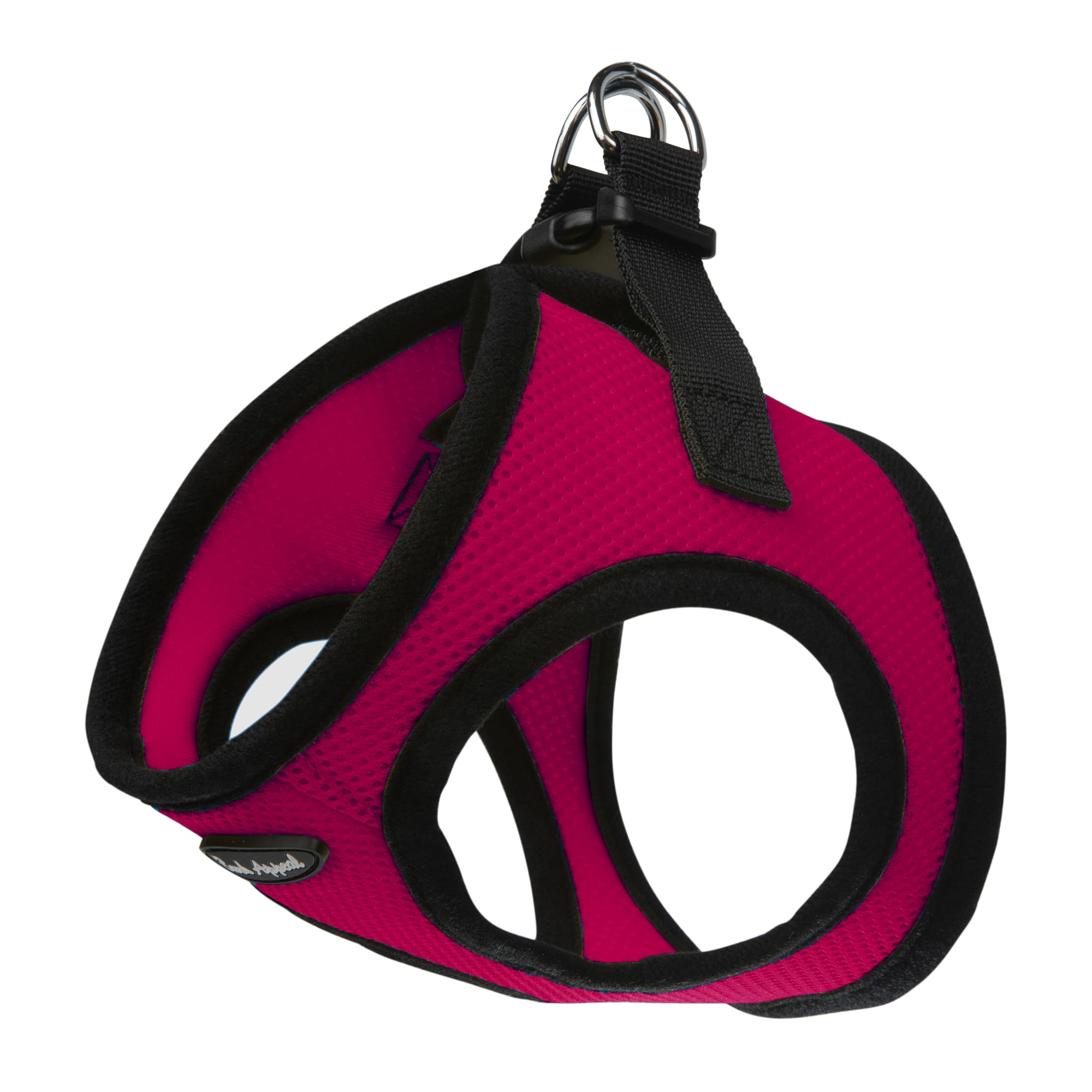 Bark Appeal Raspberry Step-In Dog Harness For Small-Medium Pets – Updated Sizing, Re-Measuring Is Essential – Soft Vest Harness – Anti-Choke With Adjustable Strap & Heavy Duty Clip – M