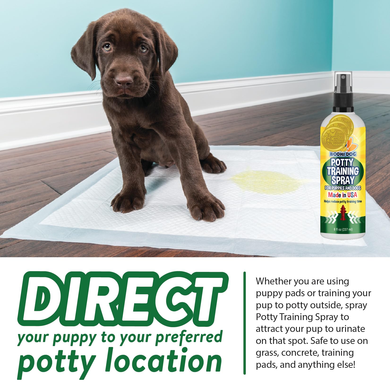 Bodhi Dog Potty Training Spray - Puppy & Dog Training Aid For Indoor & Outdoor Attractant Spray Use - Encourages Proper Dog Pee