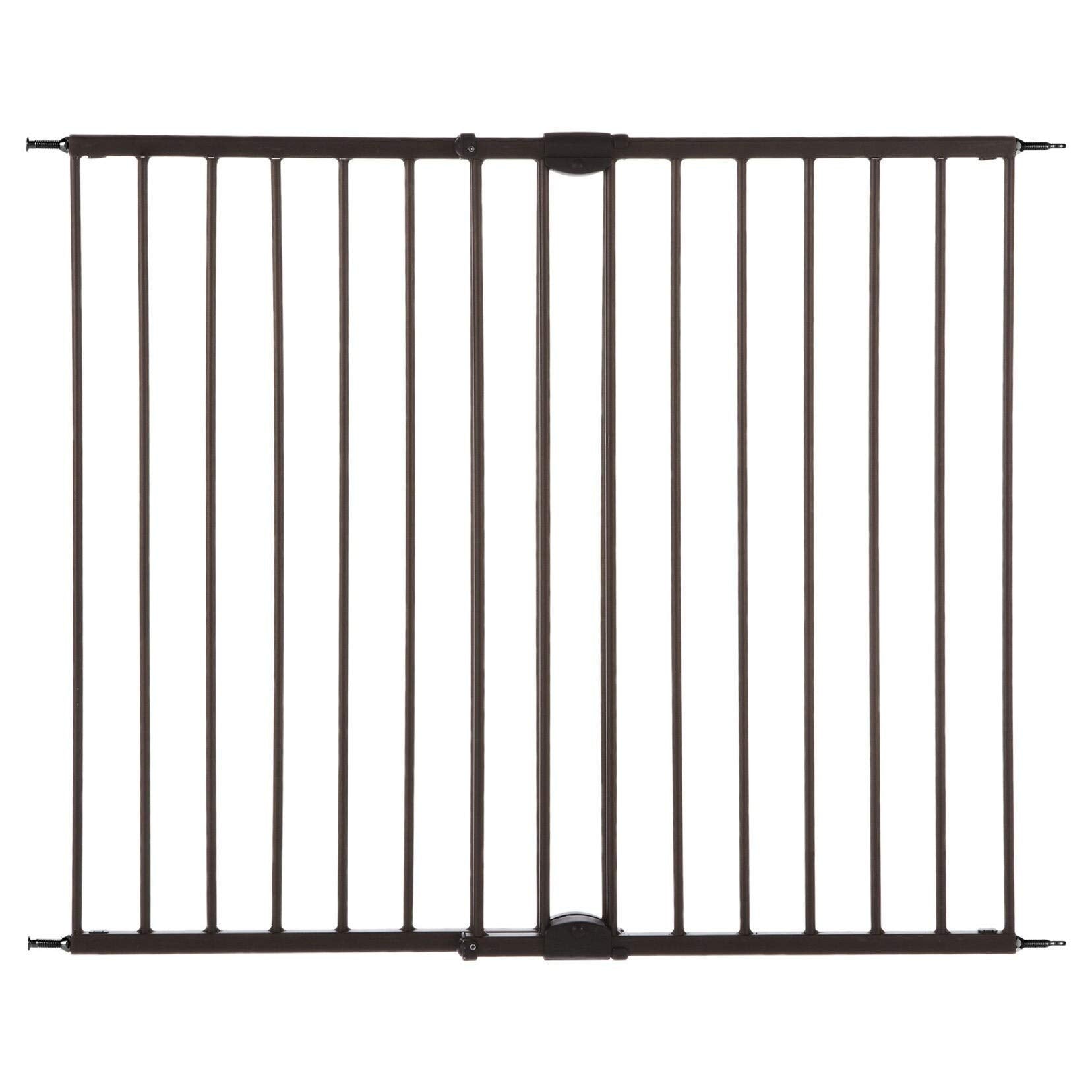 North States Mypet Windsor Walk Thru Pet Gate: 28.68' - 47.85' Wide Dog Gate. Hardware Mount, Dog Gates For The House, Cat Gate For Doorway. 31' Tall, Matte Bronze