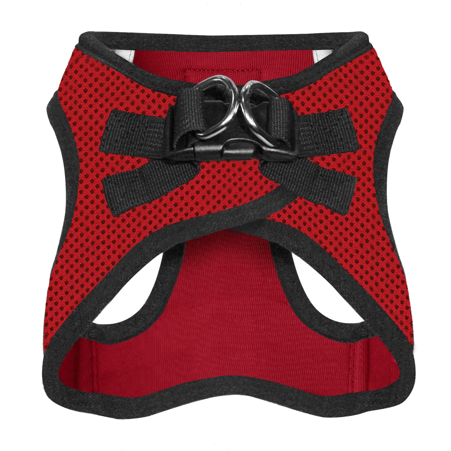 Voyager Step-In Air Dog Harness - All Weather Mesh Step In Vest Harness For Small And Medium Dogs And Cats By Best Pet Supplies - Harness (Red/Black Trim), S (Chest: 14.5-16')