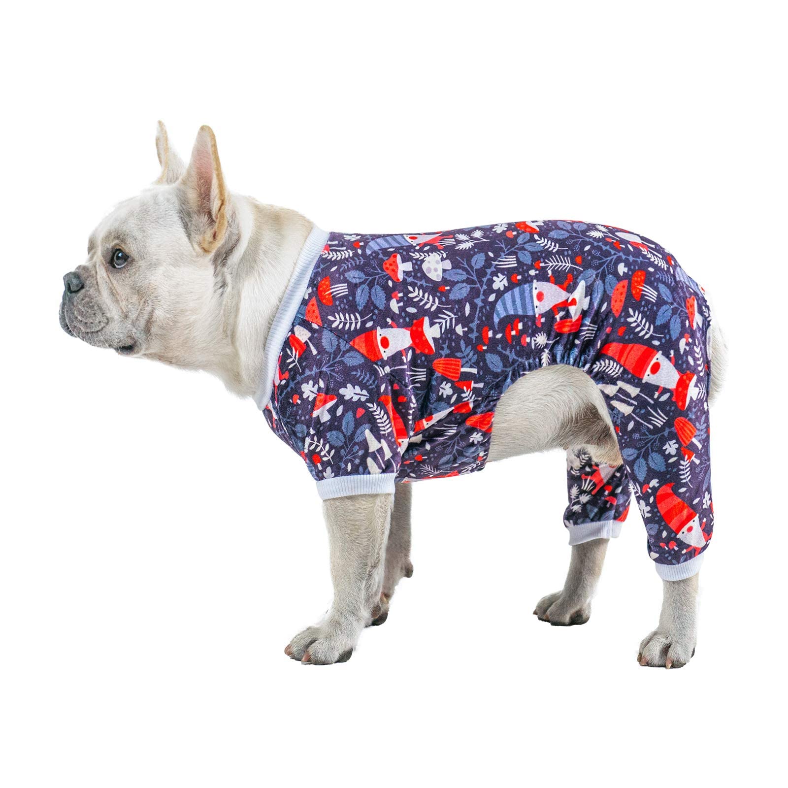 Cutebone Dog Pajamas Christmas Clothes Pjs For Small Dogs Shirts P107M