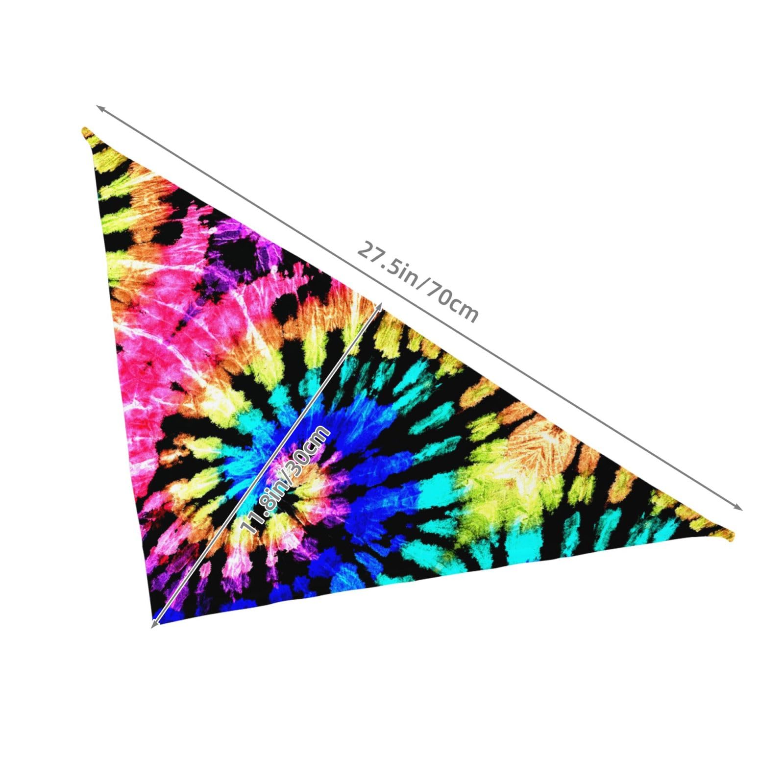 Modern Rainbow Tie Dye Hippie Bohemia Dog Bandana Scarf Triangle Bibs Pet Accessories Cat Kerchief