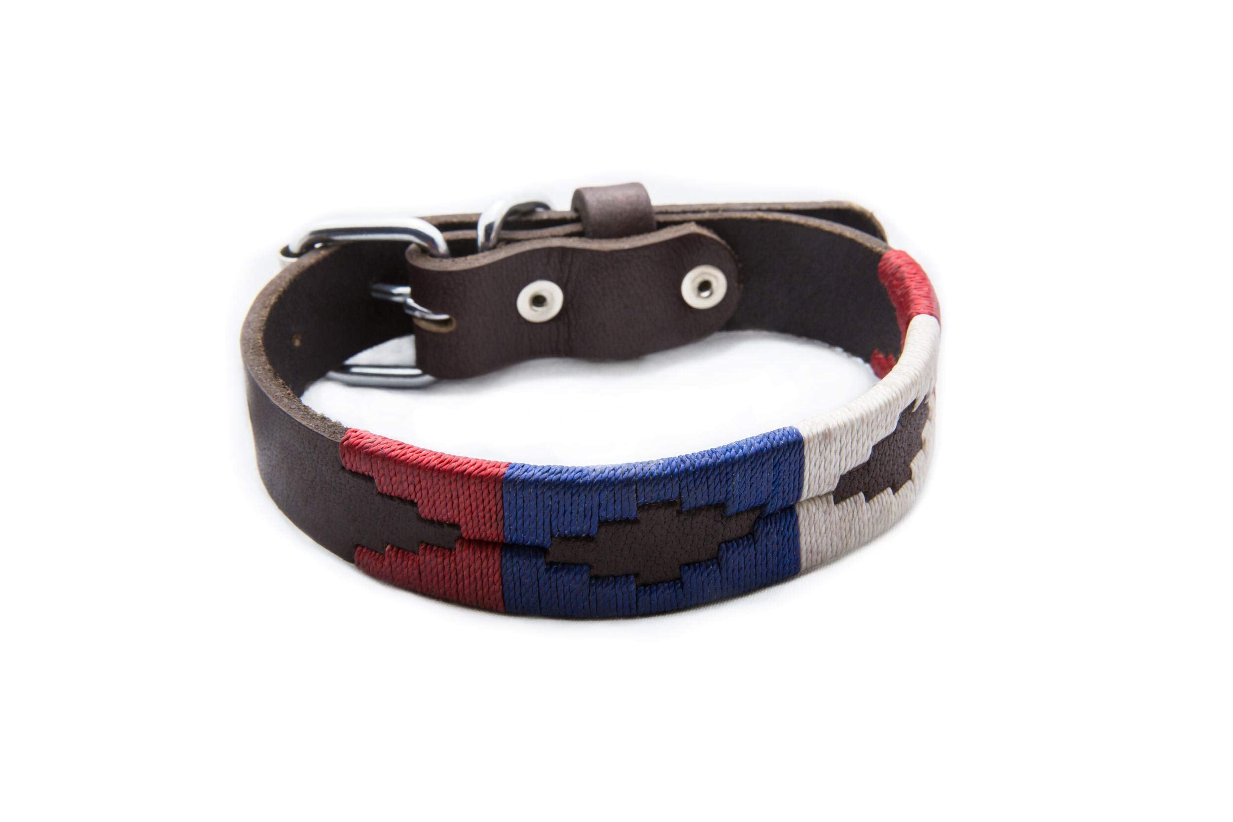 Gaucho Goods Soft Leather Dog Collar - The Patriot (L)