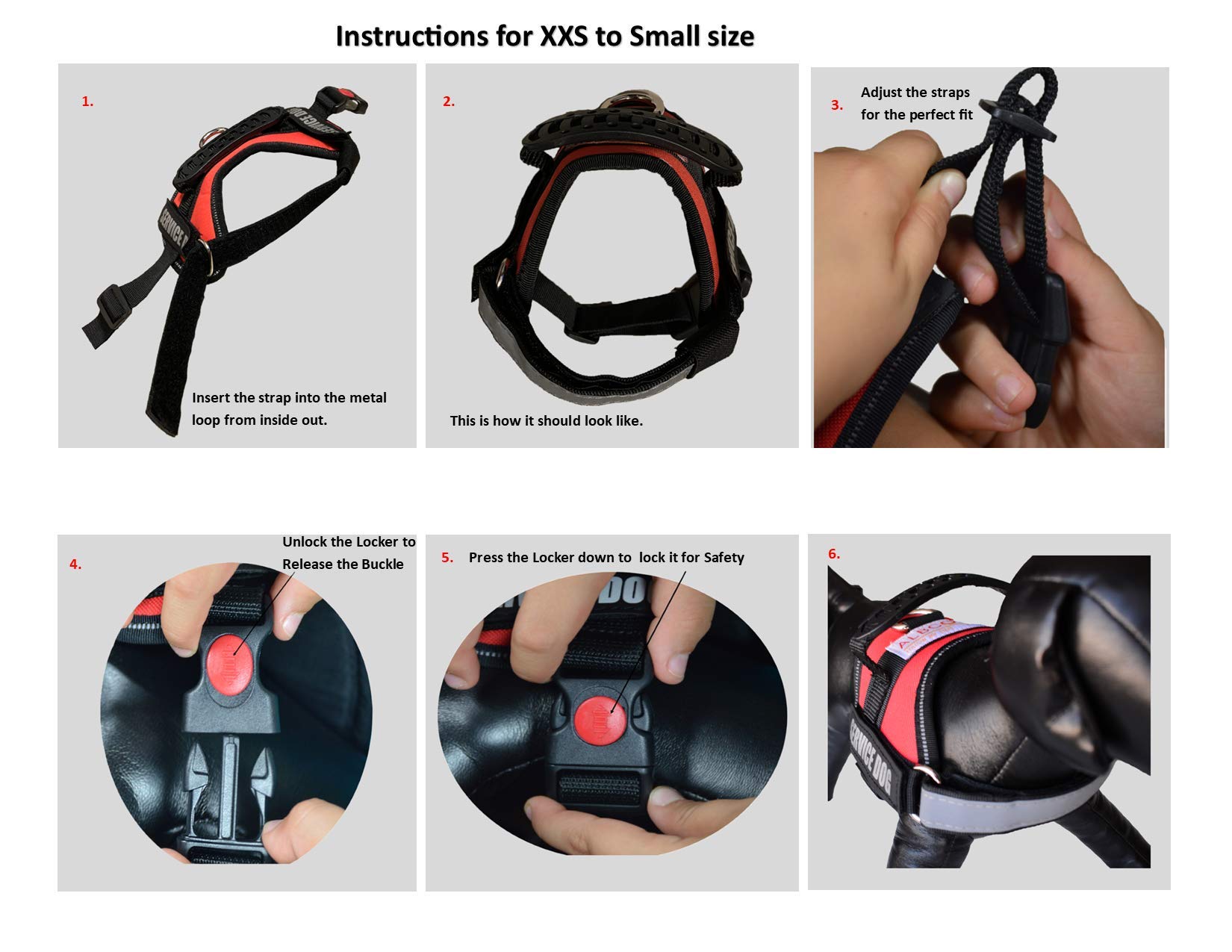 Albcorp Service Dog Vest Harness - Reflective - Woven Polyester And Nylon, Comfy Mesh Padding - Sizes From Xxs To Xl - Service Dog Patches Included. Maroon, Small