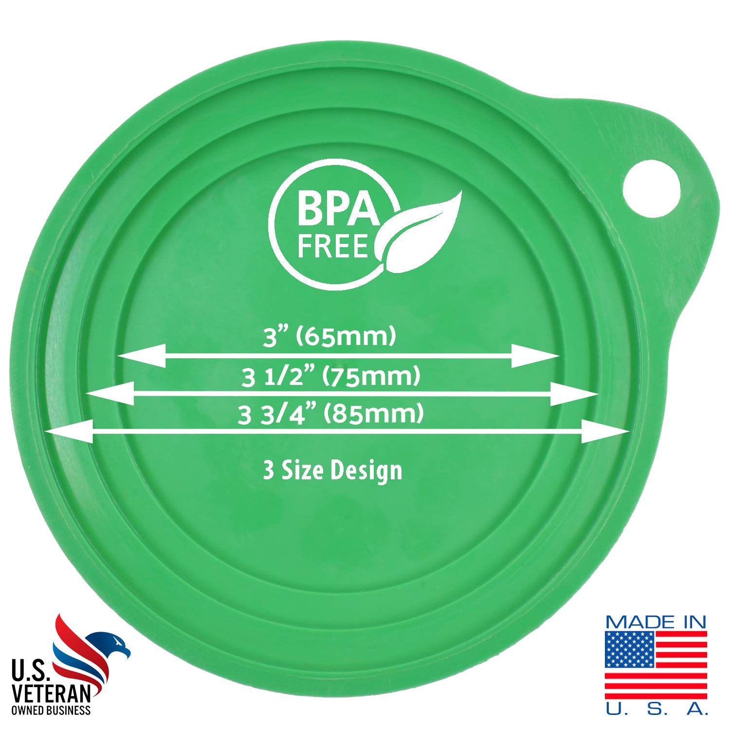 Keep Your Dog and Cat Food Fresh - Pet Food Can Cover Lids - Made in USA, Sold by Vets - Fits Small, Medium and Large Cans - BPA
