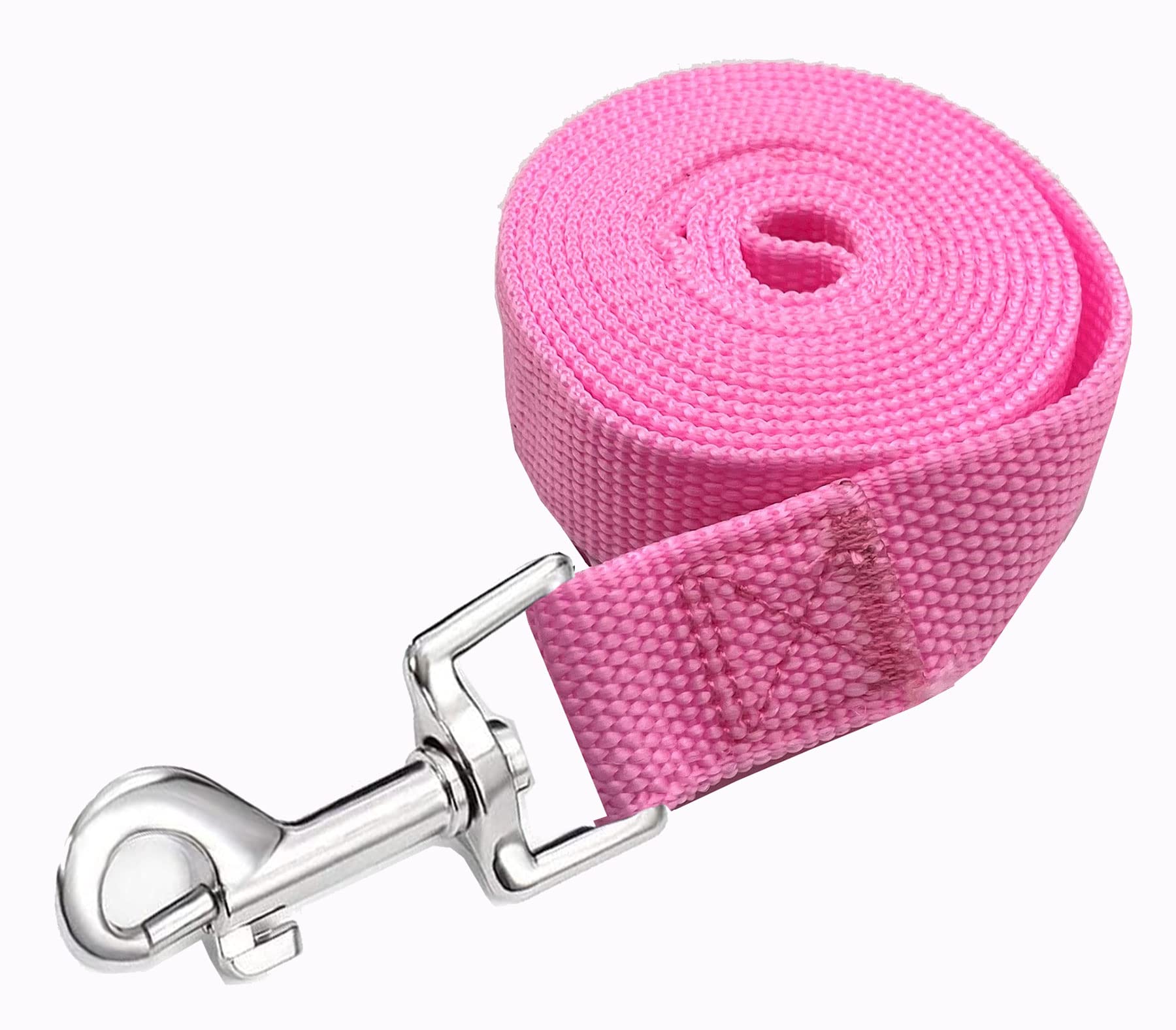 Strong Nylon Dog Leash, 4FT/ 5 FT/ 6FT Dog Leashes for Medium Large Dogs (4FT, Pink)